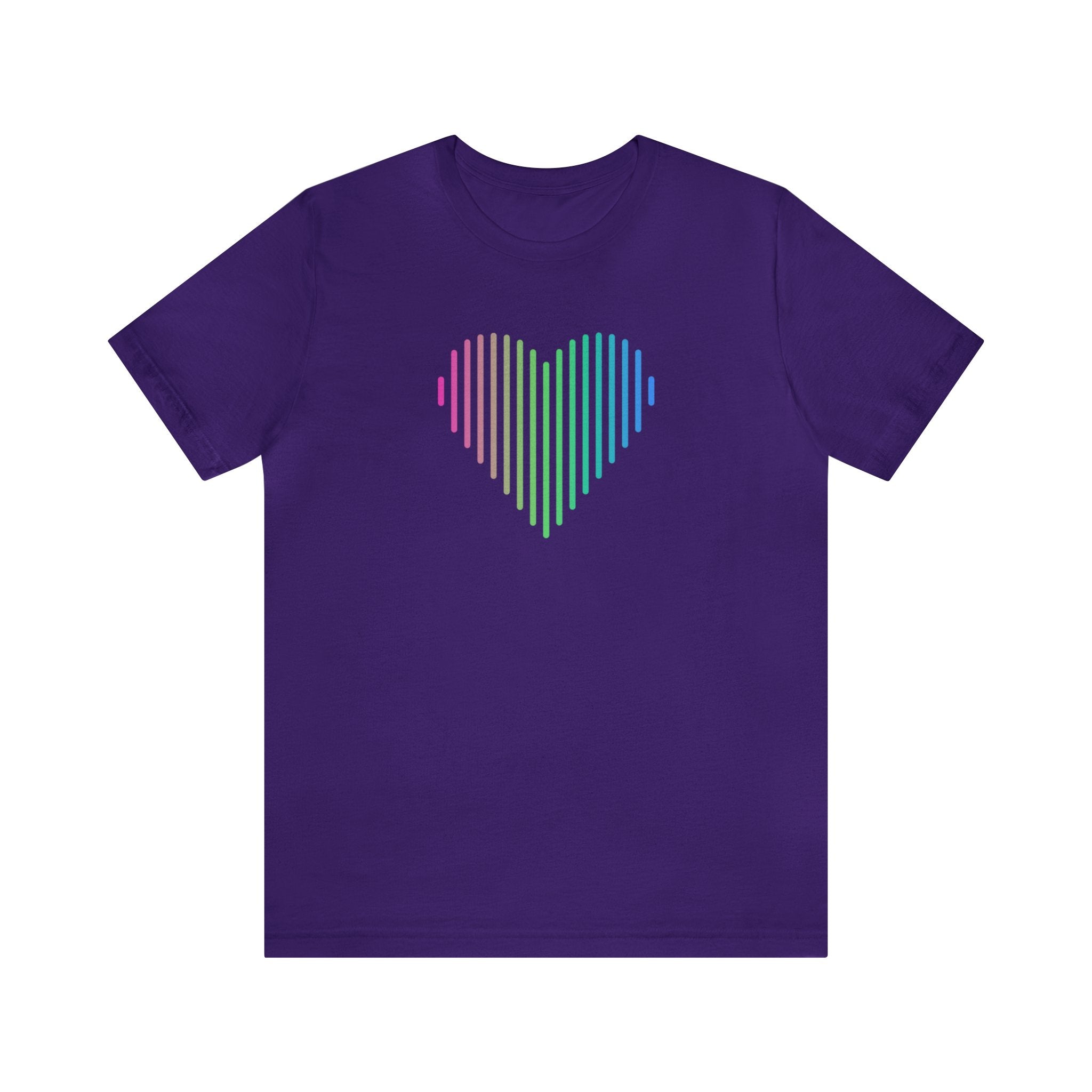 Polysexual Heart Lines T-Shirt: Pride Gradient Tee