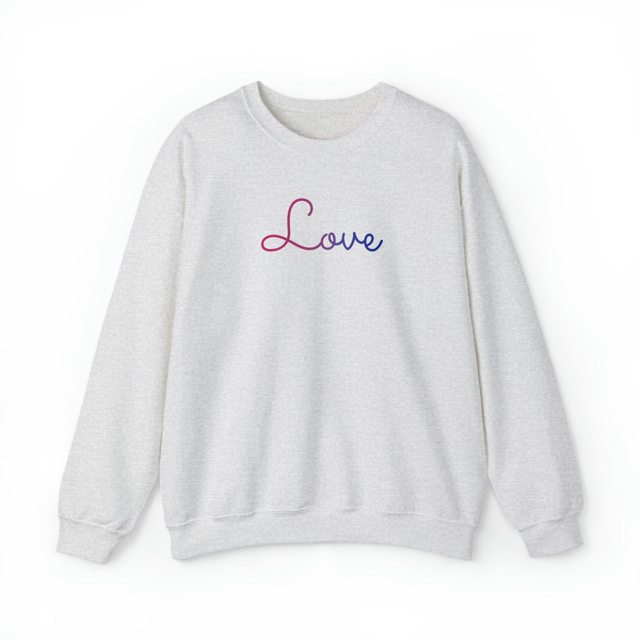 Bisexual Love Script Sweatshirt: Subtly Elegant Pride Sweater
