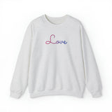 Bisexual Love Script Sweatshirt: Subtly Elegant Pride Sweater