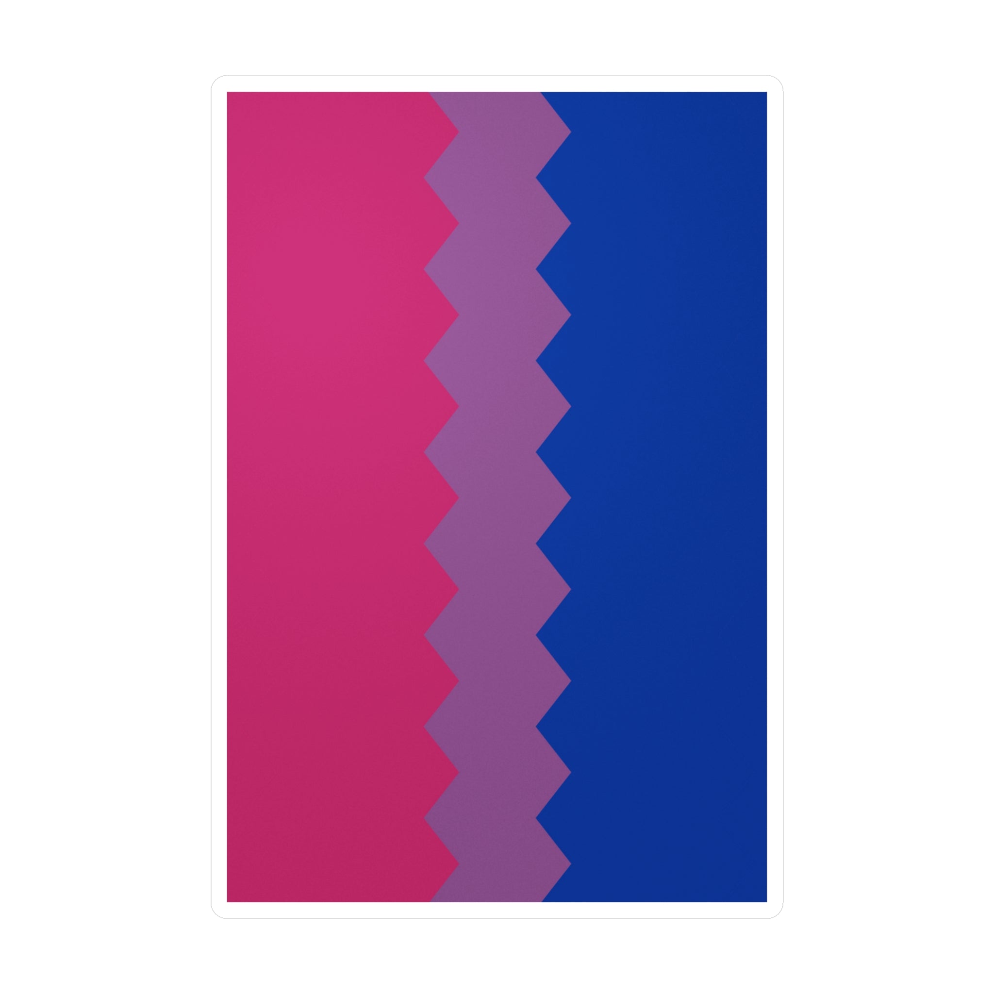 Bisexual Flag Wavey Decal: Sharp Pride Sticker