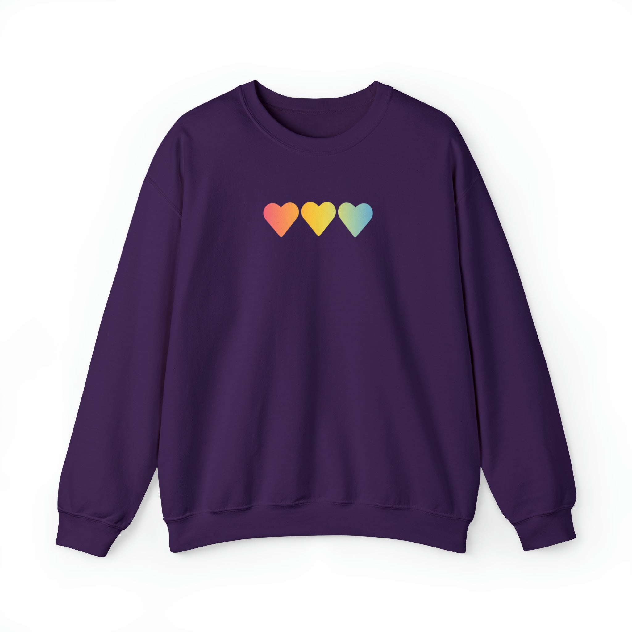 Pansexual Flag Hearts Sweatshirt: Pride LGBTQ+ Gradient Design