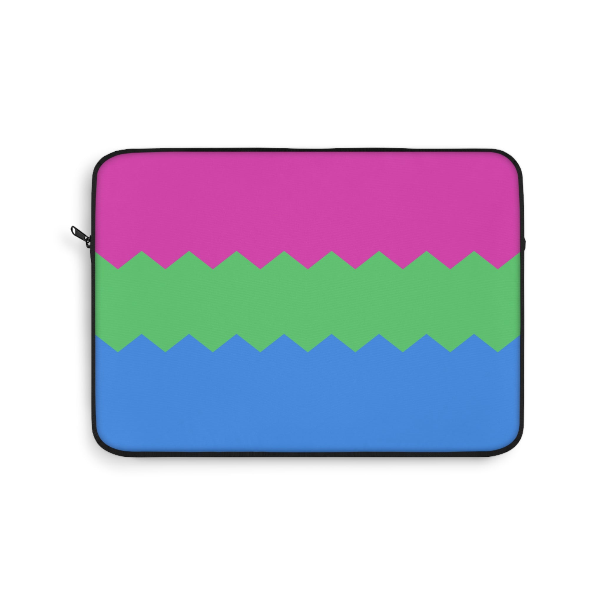 Polysexual Pride Flag Laptop Sleeve: Wavey Print Protective Case