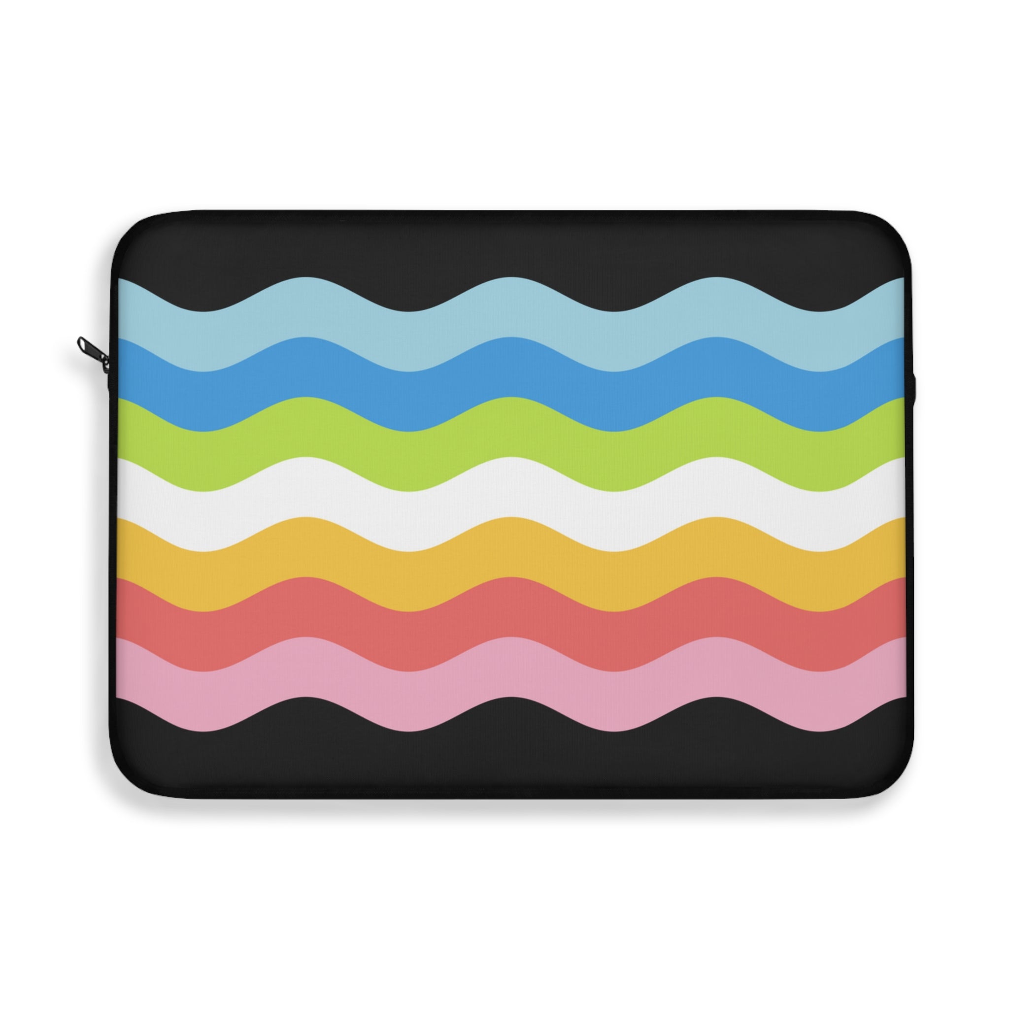 Queer Pride Flag Laptop Sleeve: Ripple Print Protective Case