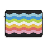 Queer Pride Flag Laptop Sleeve: Ripple Print Protective Case