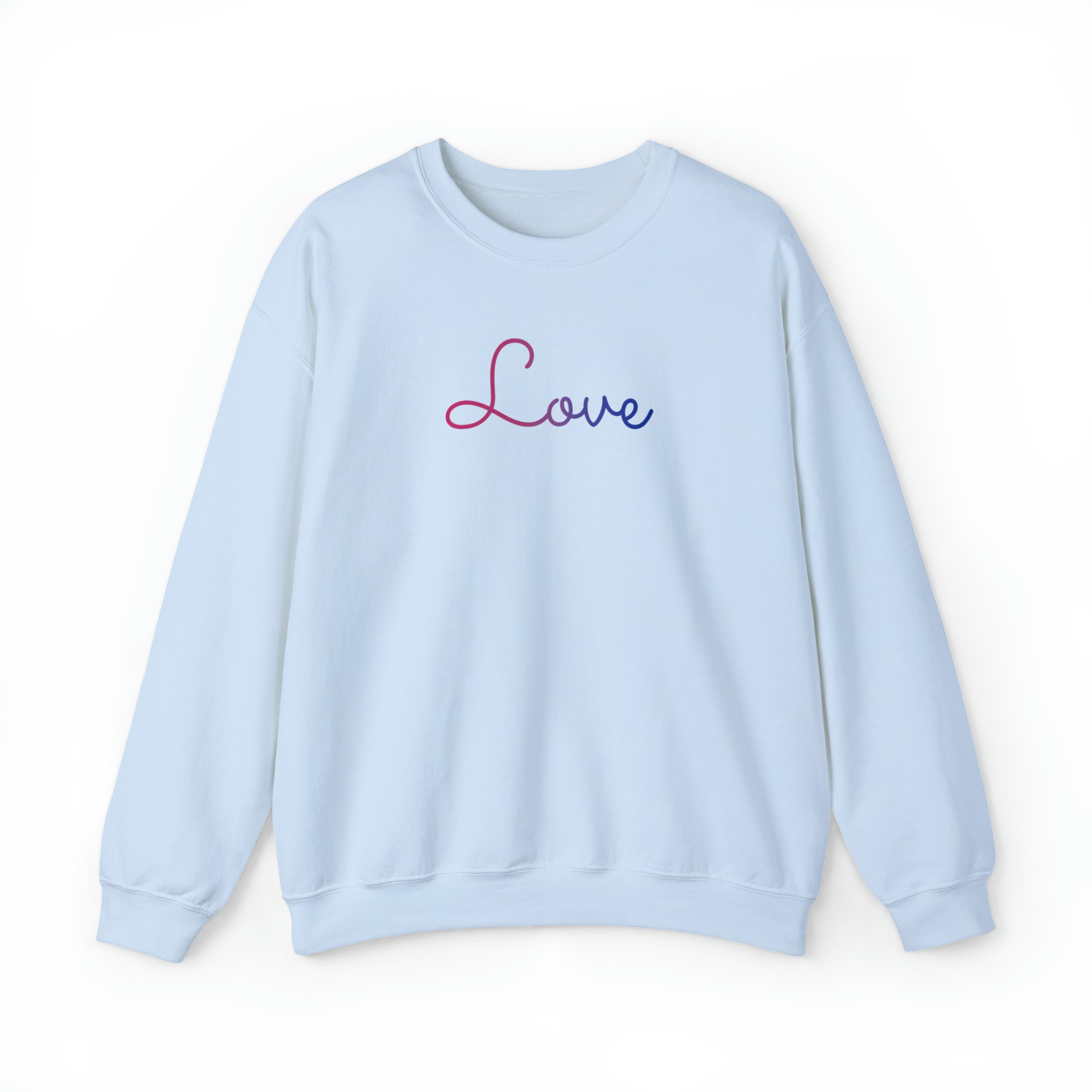 Bisexual Love Script Sweatshirt: Subtly Elegant Pride Sweater