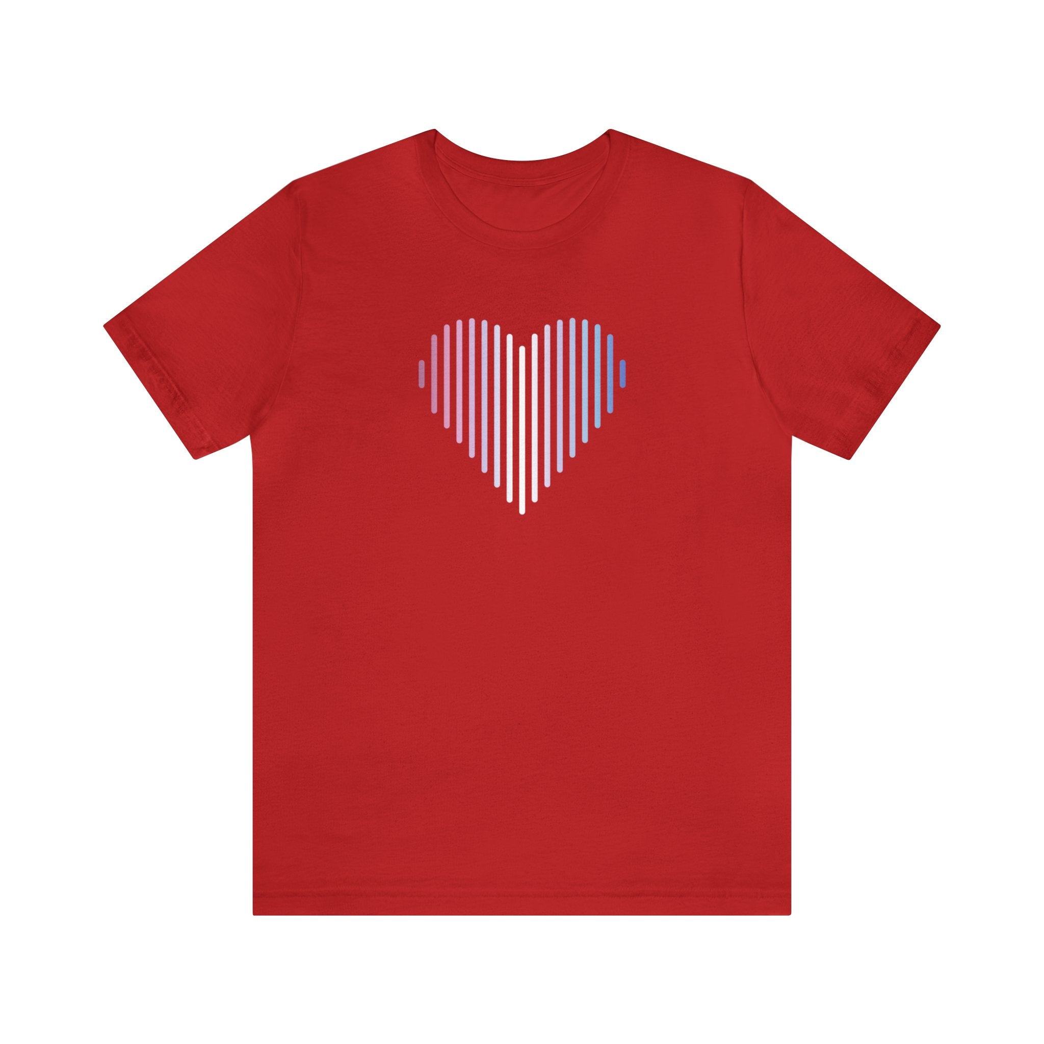 Bigender Heart Lines T-Shirt: Pride Gradient Tee