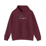 Queer Love Script Hoodie: Subtly Elegant Pride Sweatshirt