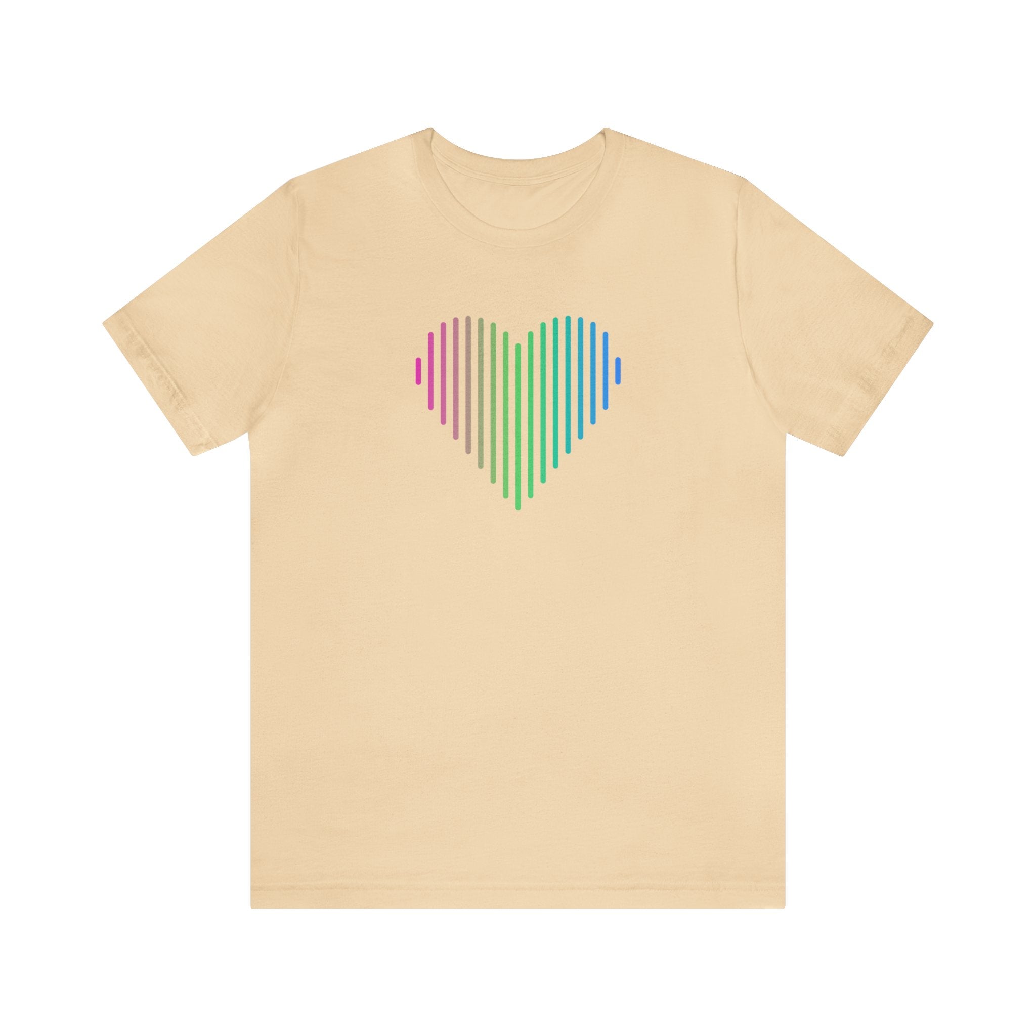 Polysexual Heart Lines T-Shirt: Pride Gradient Tee