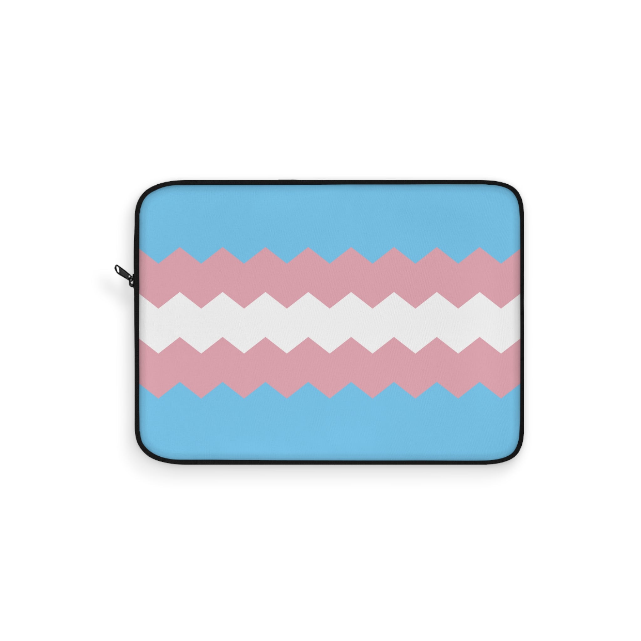 Transgender Pride Flag Laptop Sleeve: Wavey Print Protective Case