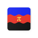 Polyamory Flag Coaster Set: 4 Corkwood Ripple Drink Coasters