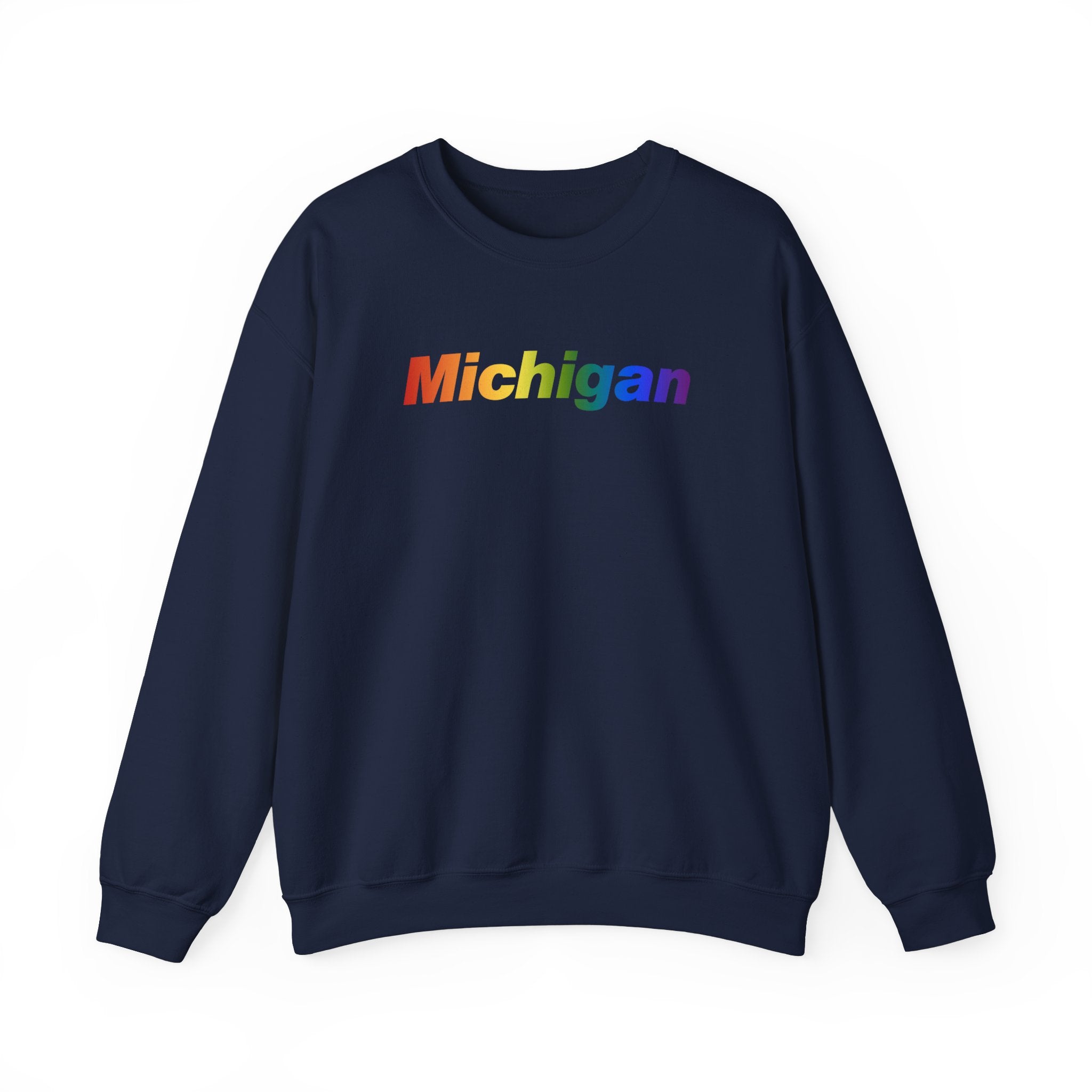 Michigan Sweatshirt: Vibrant Pride Gradient Design