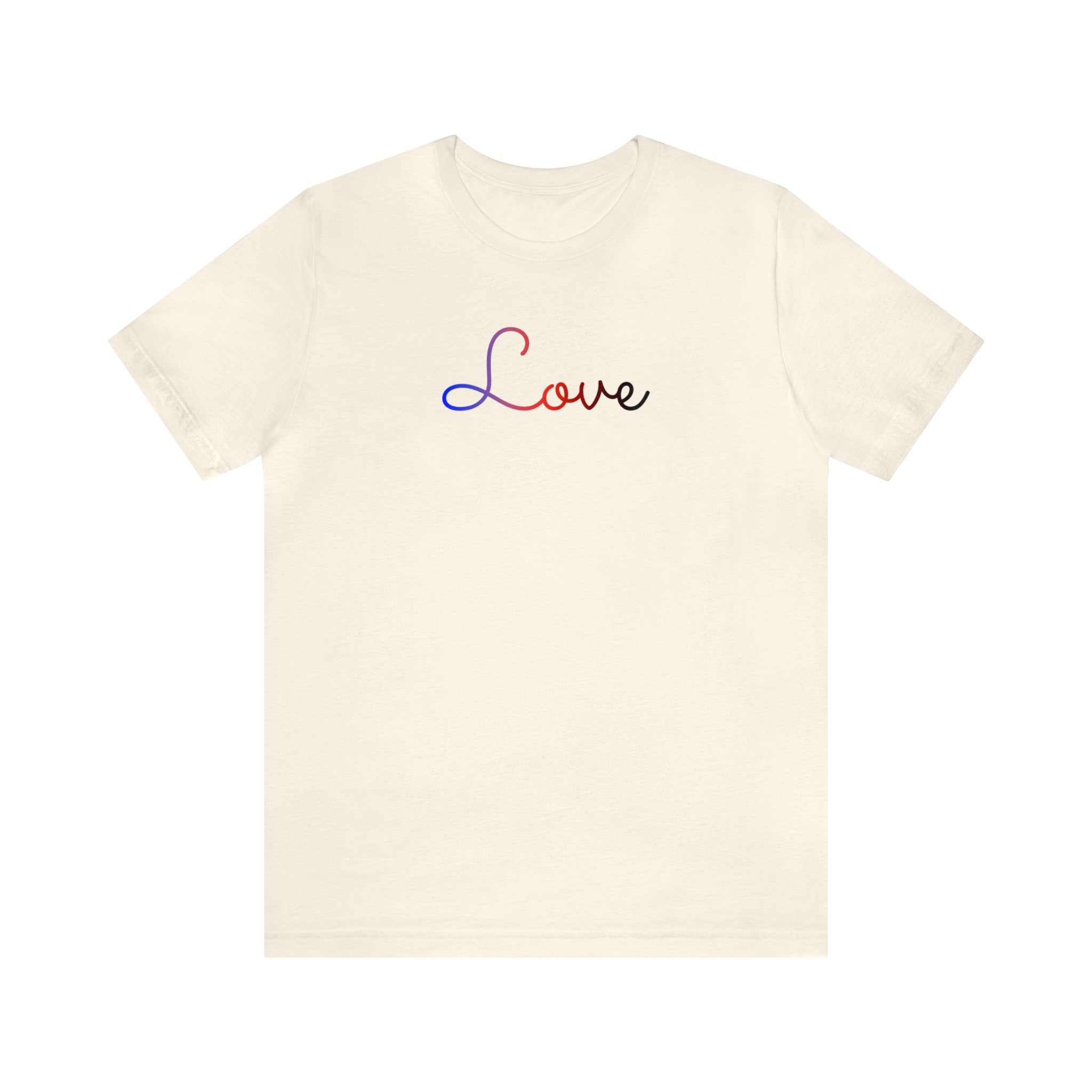Polyamory Love Script Tee: Subtly Elegant Pride T-Shirt