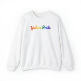 Yukon Pride Sweatshirt: Flowing Cursive Design with LGBTQ+ Gradient