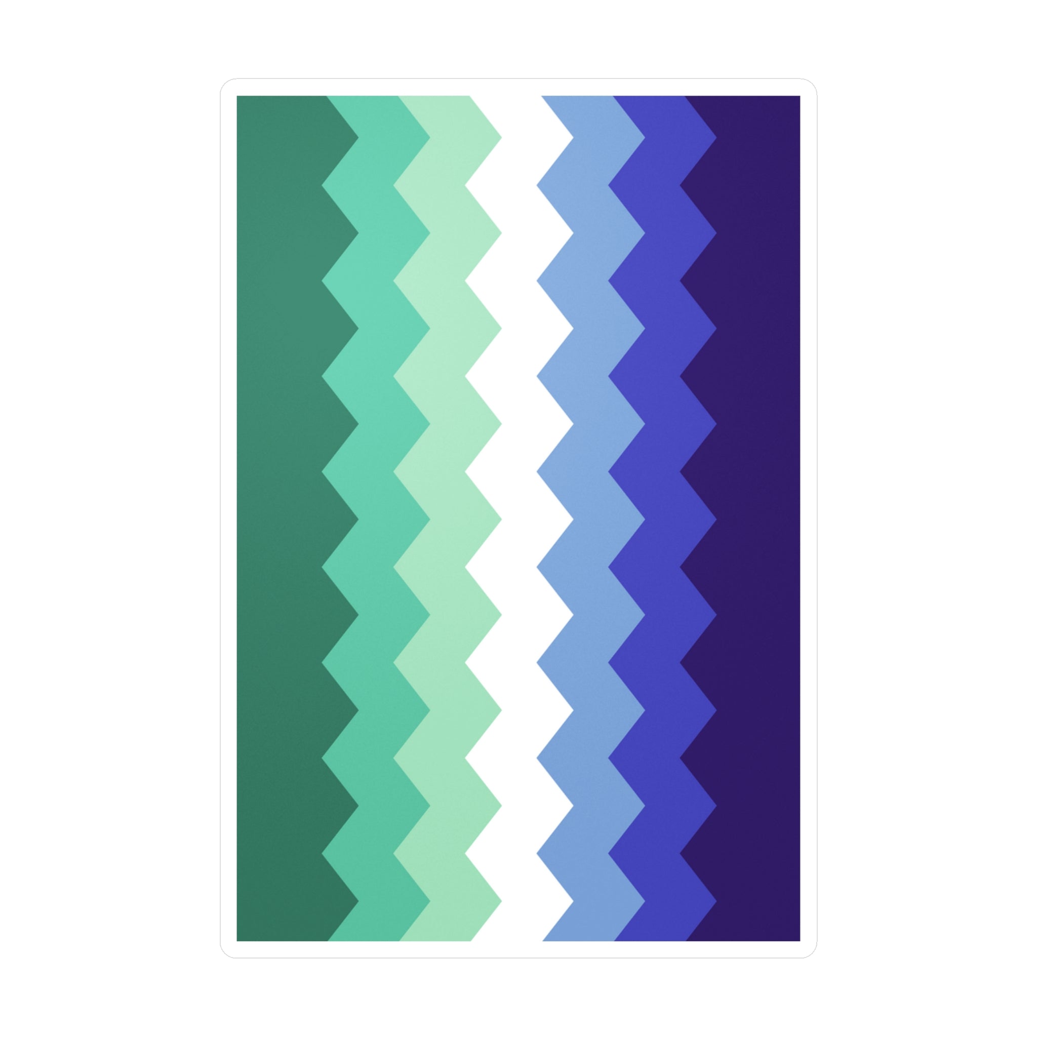 Gay Pride Flag Wavey Decal: Sharp Pride Sticker