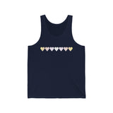 Pangender Flag Hearts Tank-Top: Pride LGBTQ+ Gradient Design