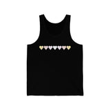 Pangender Flag Hearts Tank-Top: Pride LGBTQ+ Gradient Design