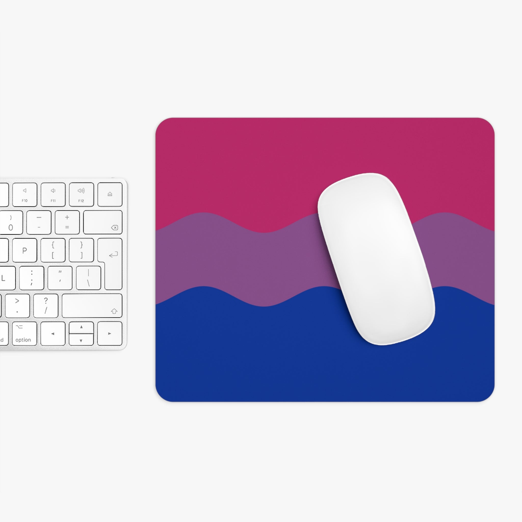 Bisexual Flag Ripple Mousepad: Wavey Design for Desk