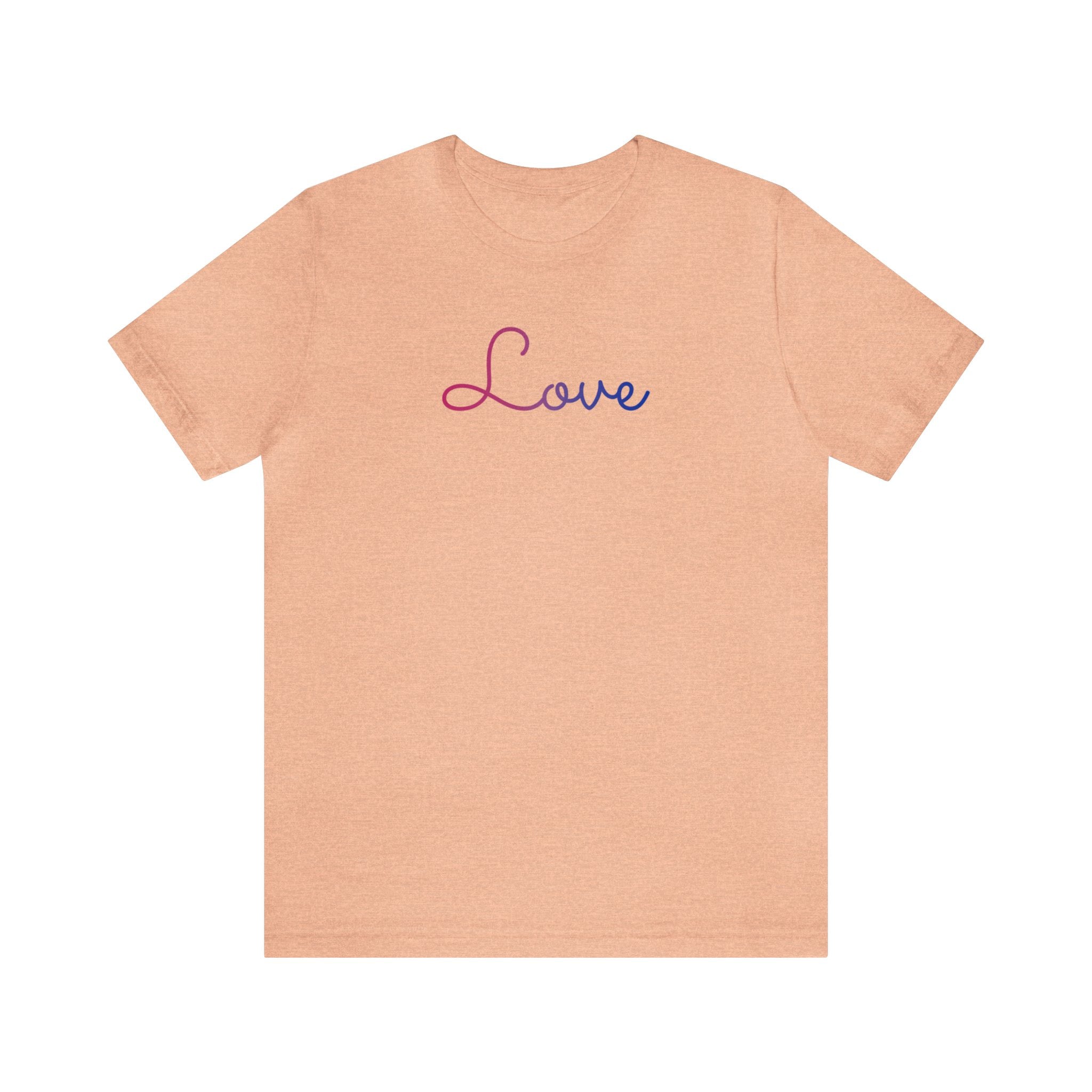 Bisexual Love Script Tee: Subtly Elegant Pride T-Shirt