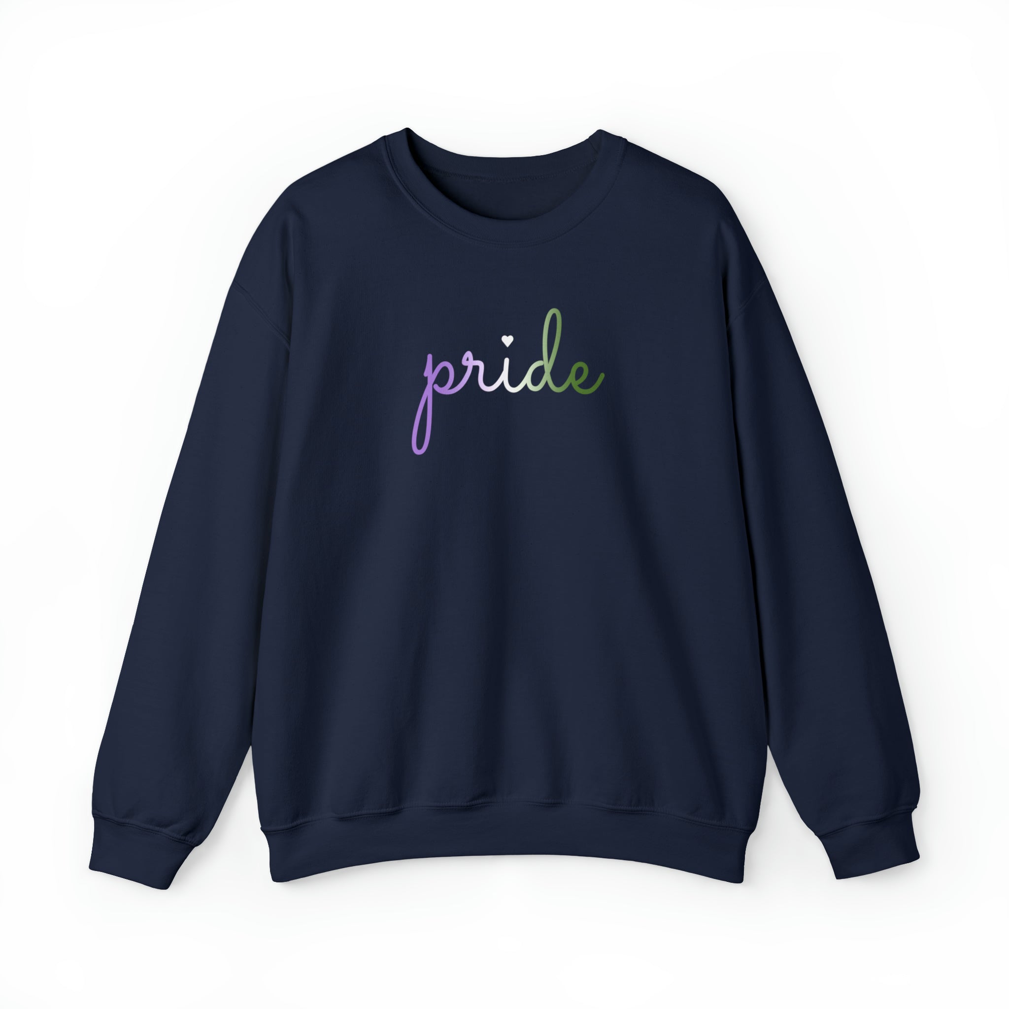 Genderqueer Pride Sweater: Flowing Cursive 'Pride' in Gradient Hues
