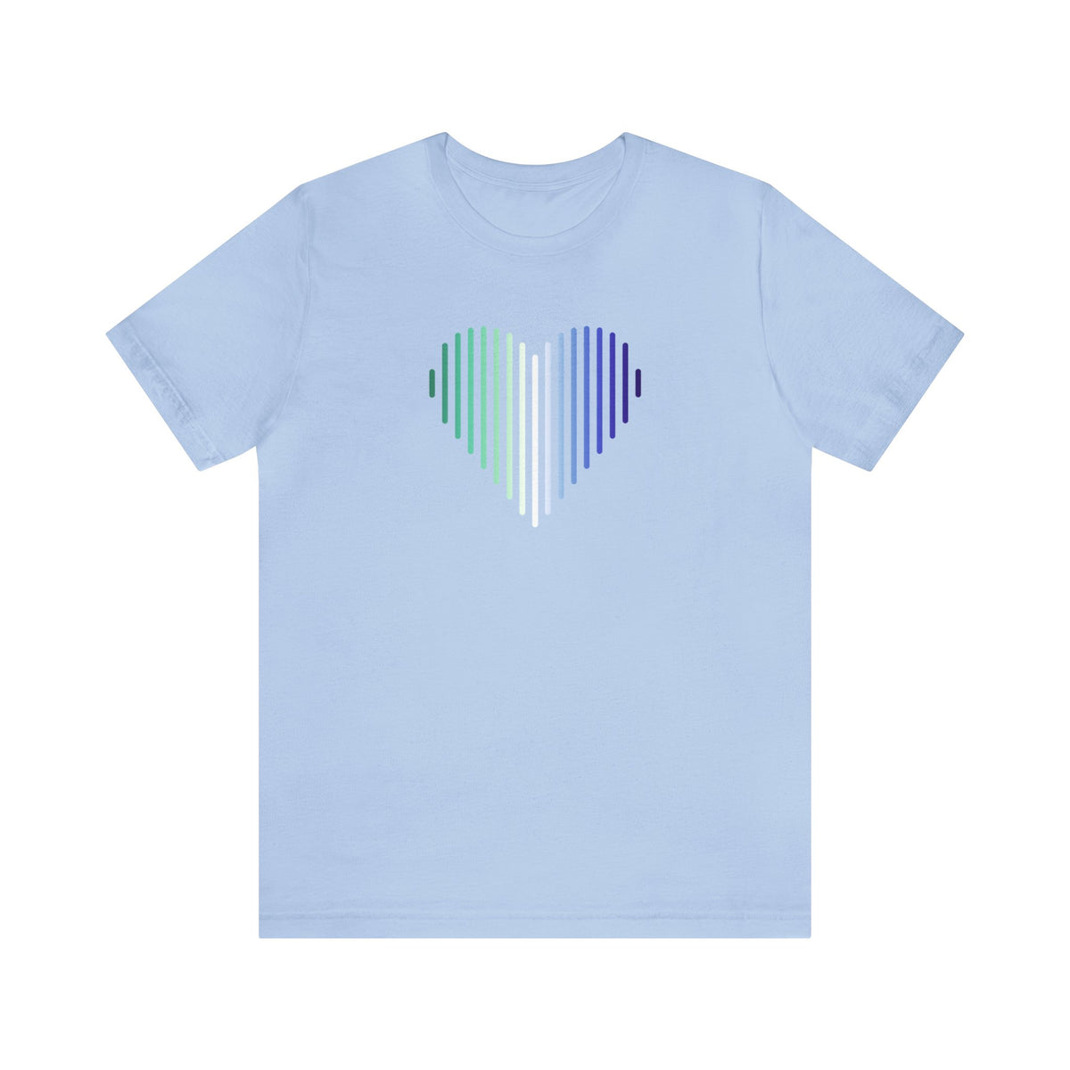 Gay Heart Lines T-Shirt: Pride Gradient Tee