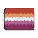 Lesbian Pride Flag Laptop Sleeve: Wavey Print Protective Case