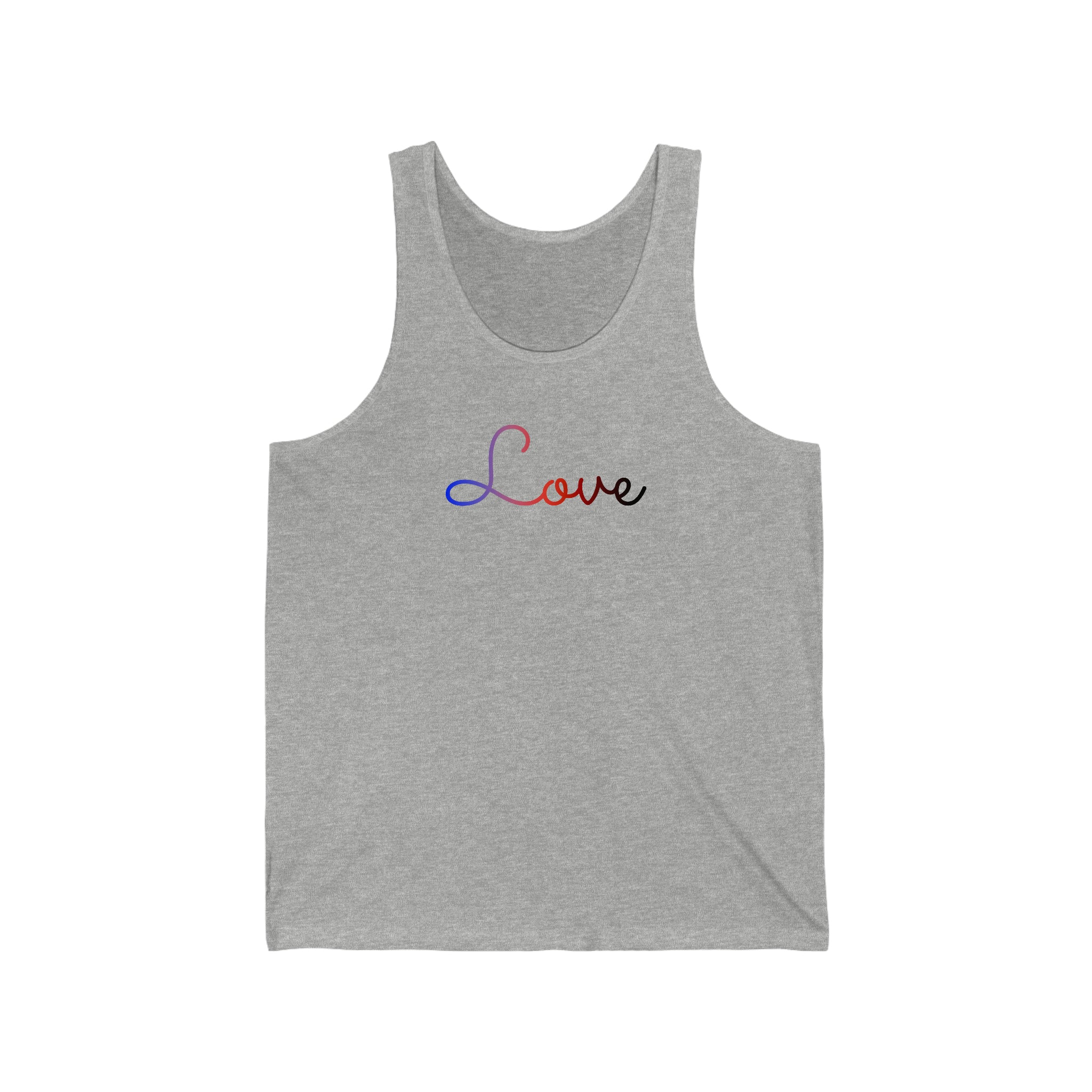 Polyamory Love Script Tank: Subtly Elegant Pride Tank-Top