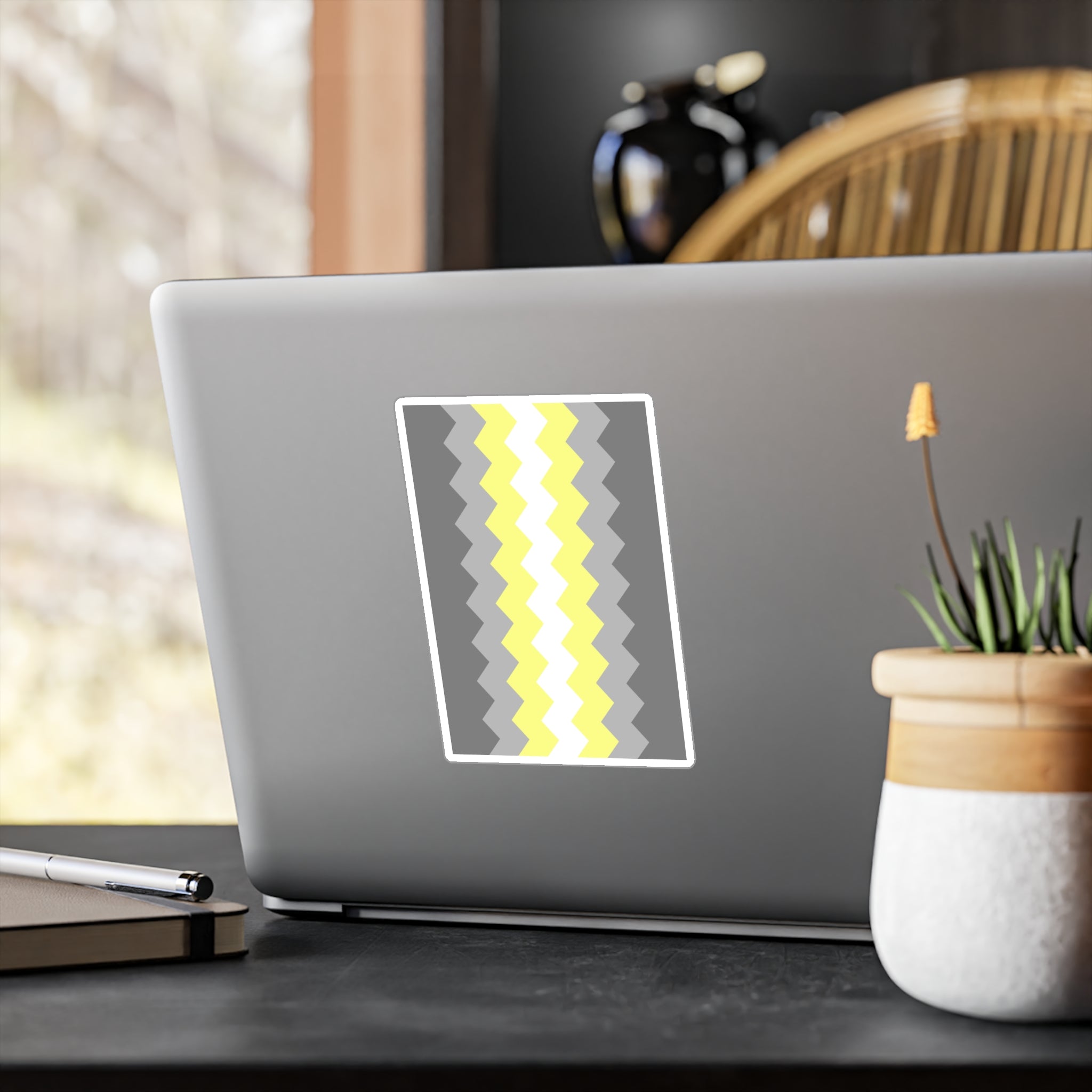 Demigender Flag Wavey Decal: Sharp Pride Sticker
