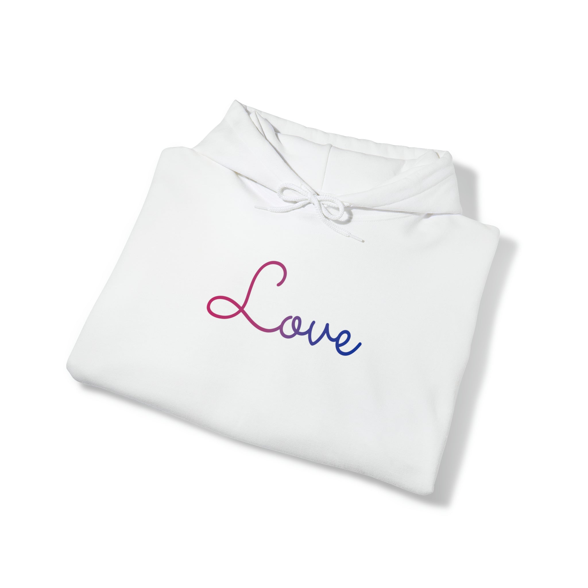 Bisexual Love Script Hoodie: Subtly Elegant Pride Sweatshirt