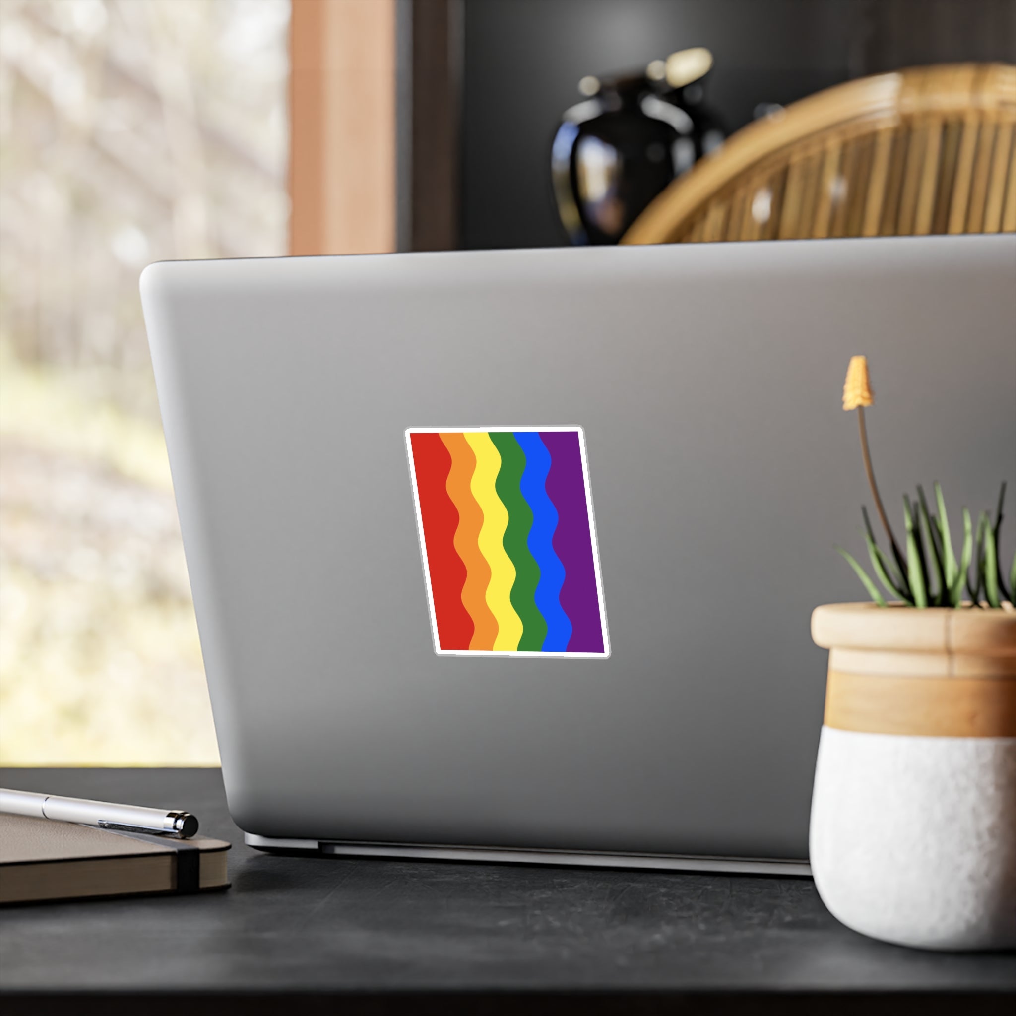 Pride Flag Ripple Decal: Wavey Pride Sticker