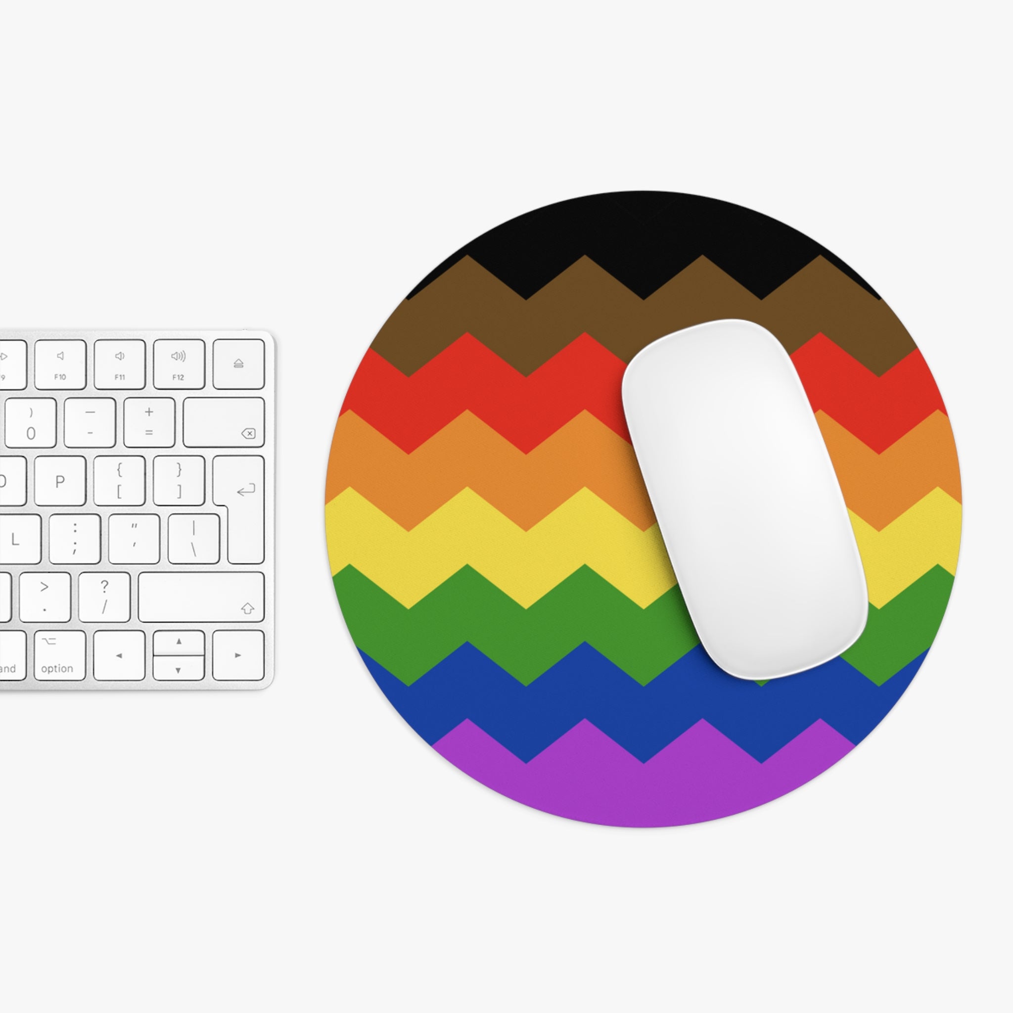 Philadelphia Pride Flag Wavey Mousepad: Sharp Design for Desk