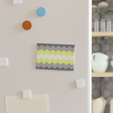Demigender Pride Flag Magnet: Wavey Rectangle Button for Fridge