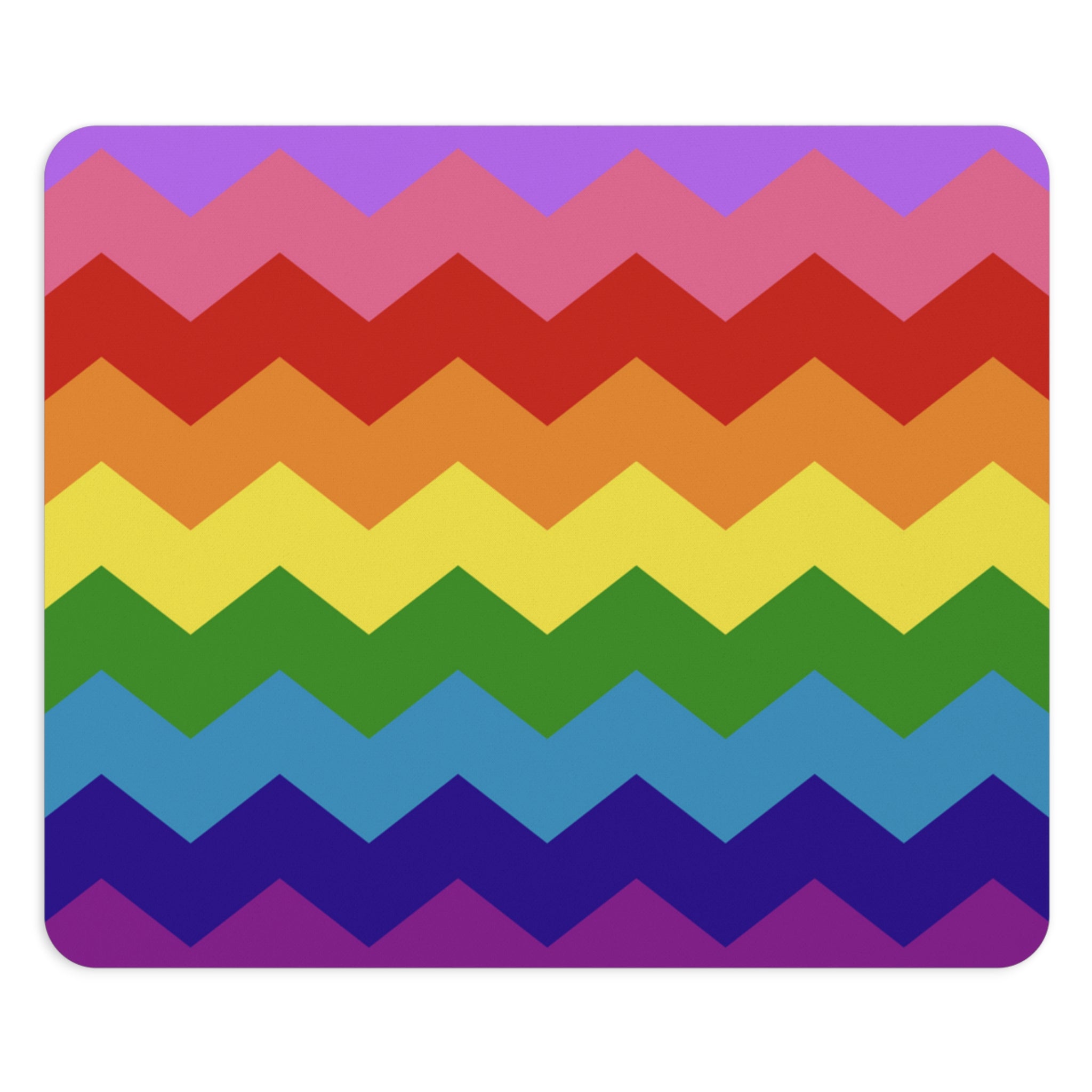 LGBTQ+ Flag Wavey Mousepad: Sharp Design for Desk