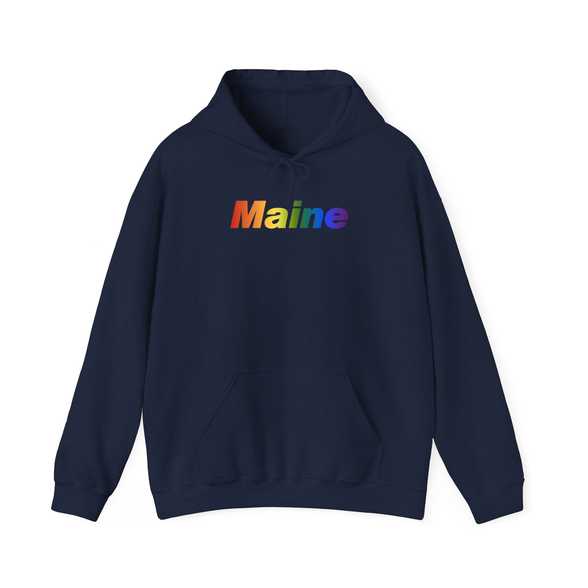 Maine Hoodie: Vibrant Pride Gradient Design