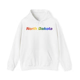 North Dakota Hoodie: Vibrant Pride Gradient Design