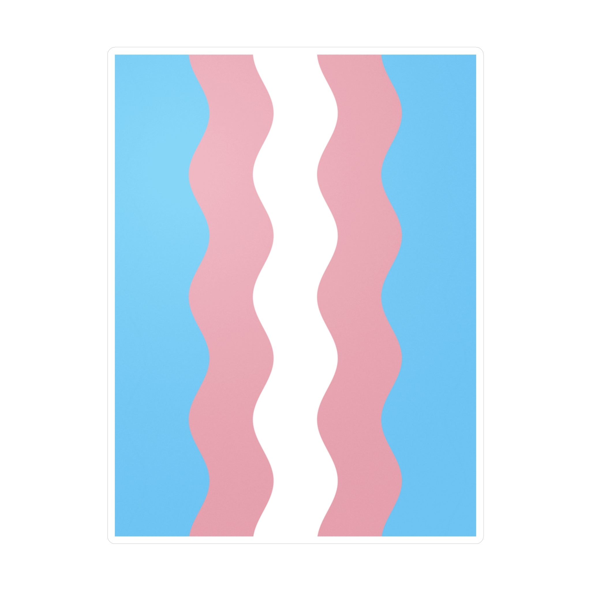 Transgender Flag Ripple Decal: Wavey Pride Sticker