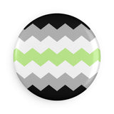 Agender Pride Flag Magnet: Wavey Round Button for Fridge