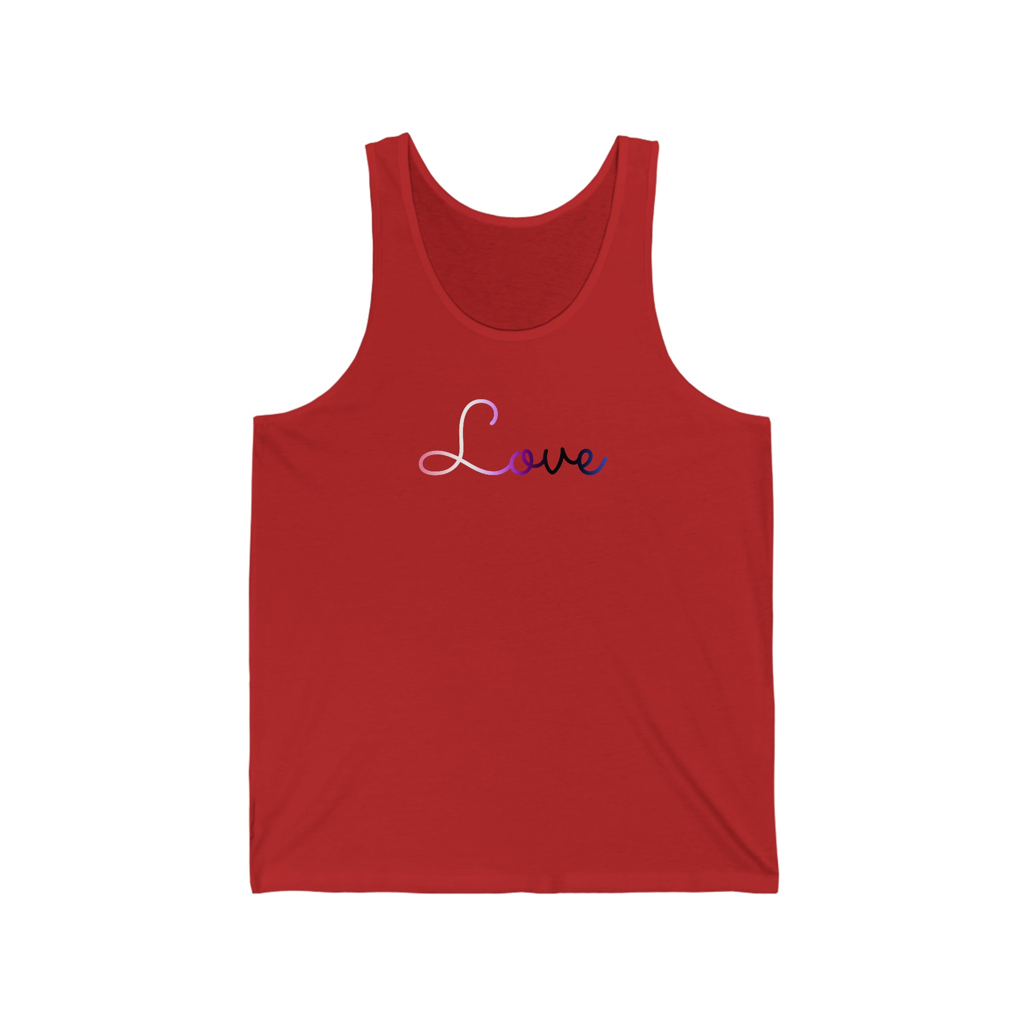 Genderfluid Love Script Tank: Subtly Elegant Pride Tank-Top