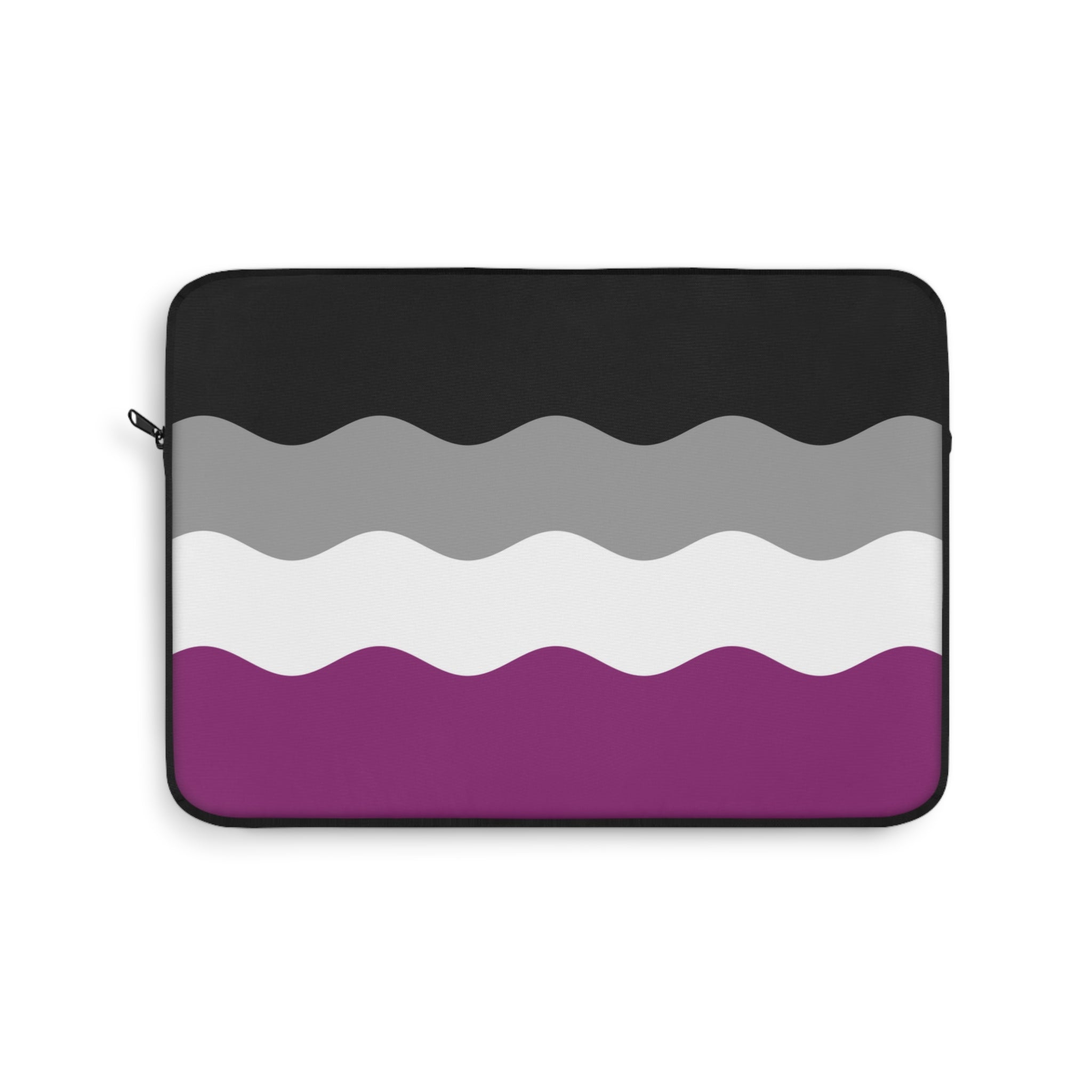 Asexual Pride Flag Laptop Sleeve: Ripple Print Protective Case