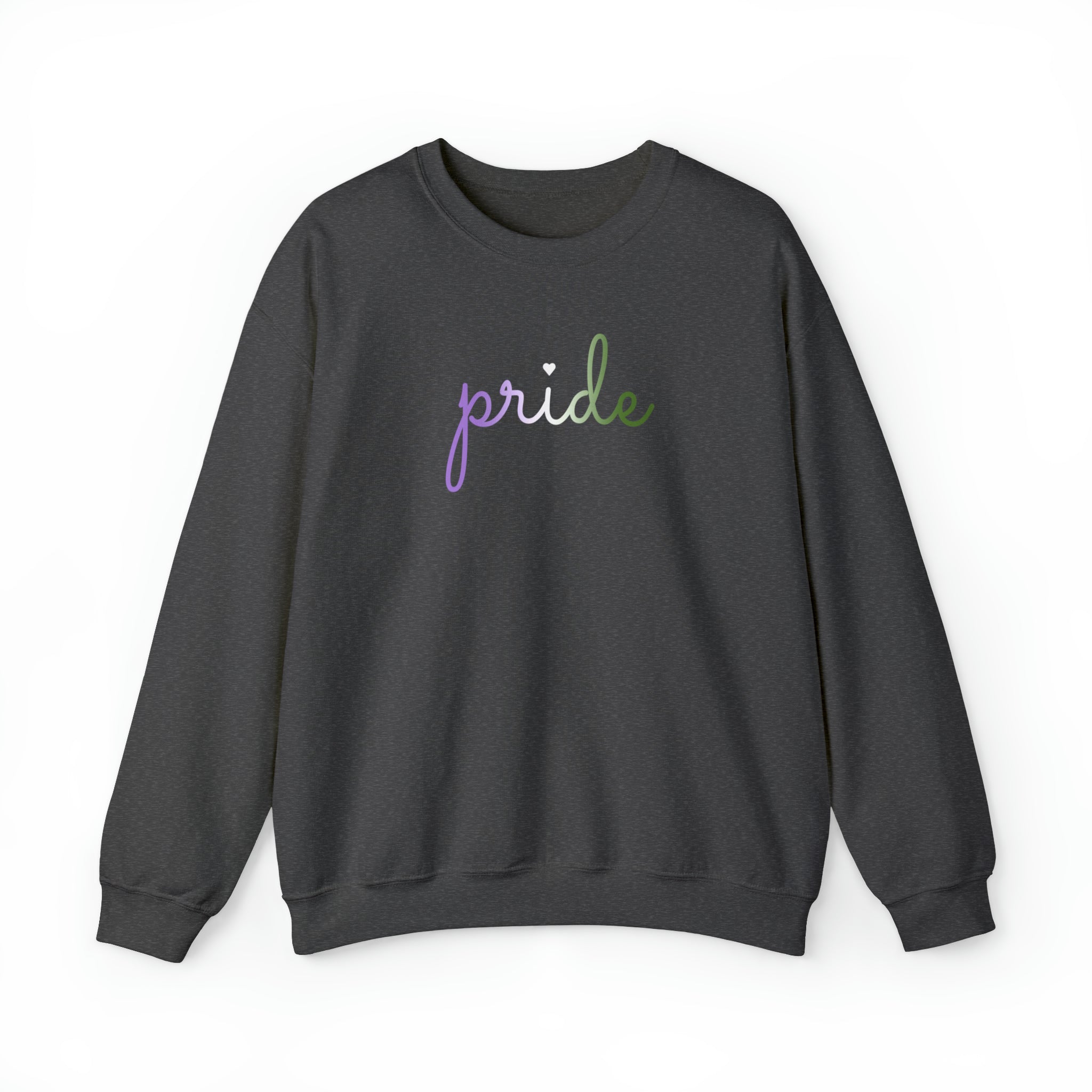 Genderqueer Pride Sweater: Flowing Cursive 'Pride' in Gradient Hues