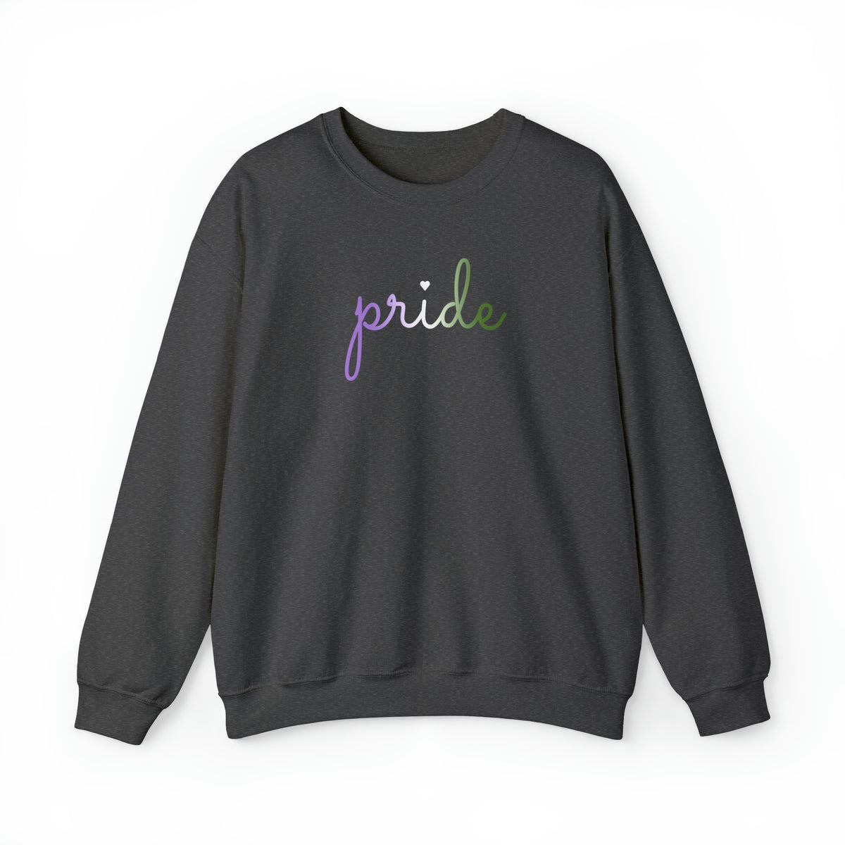 Genderqueer Pride Sweater: Flowing Cursive 'Pride' in Gradient Hues