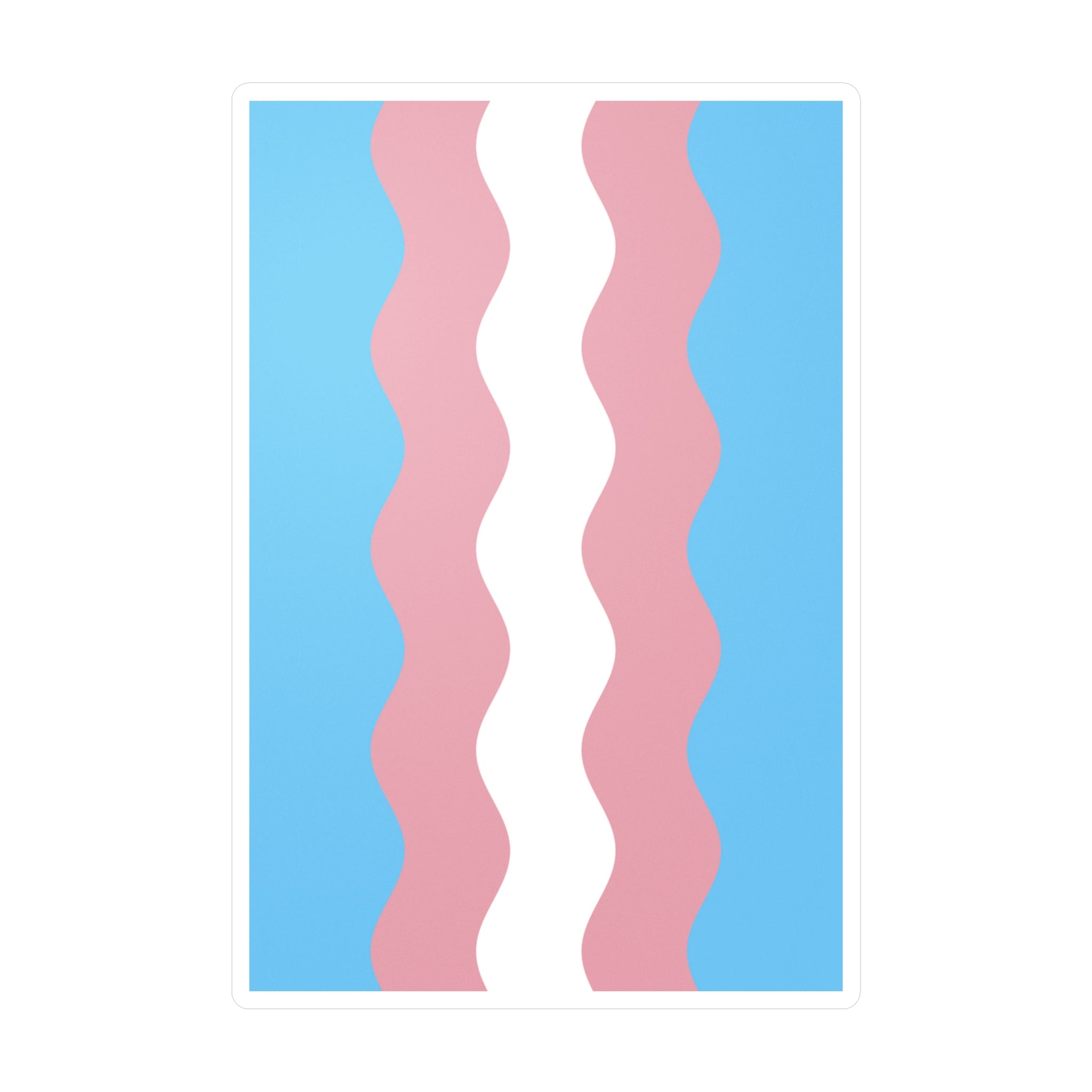 Transgender Flag Ripple Decal: Wavey Pride Sticker