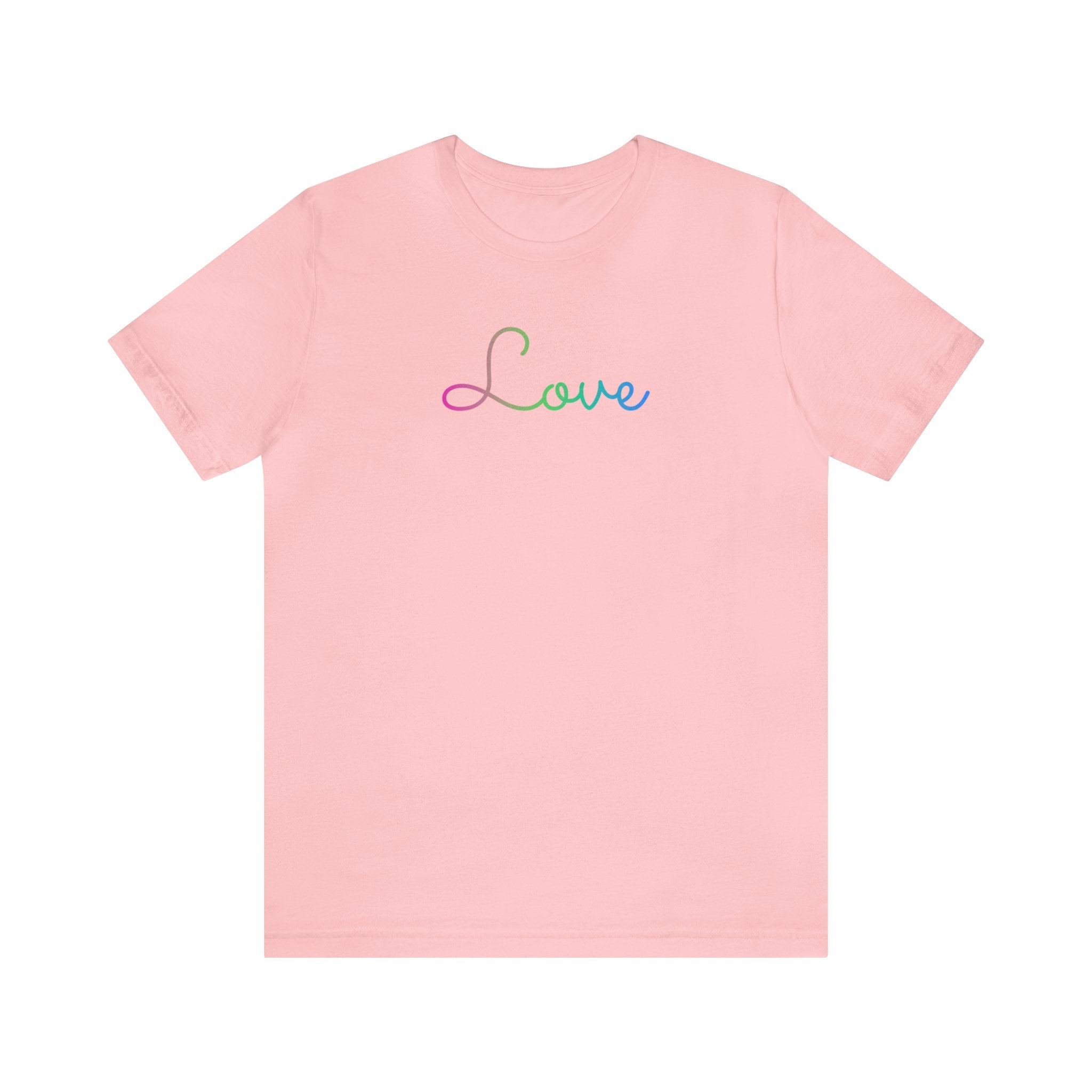 Polysexual Love Script Tee: Subtly Elegant Pride T-Shirt