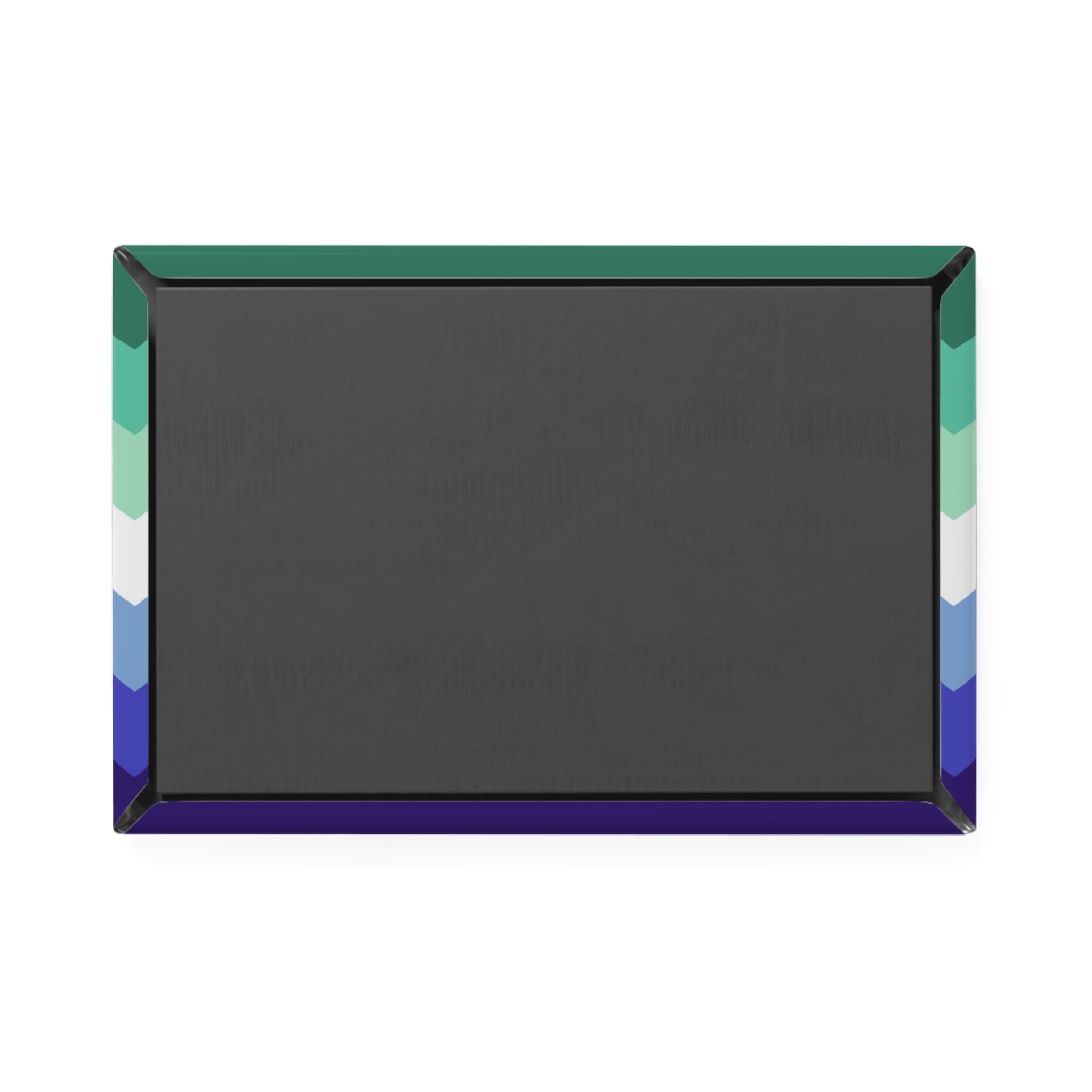 Gay Pride Flag Magnet: Wavey Rectangle Button for Fridge