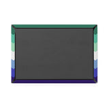 Gay Pride Flag Magnet: Wavey Rectangle Button for Fridge