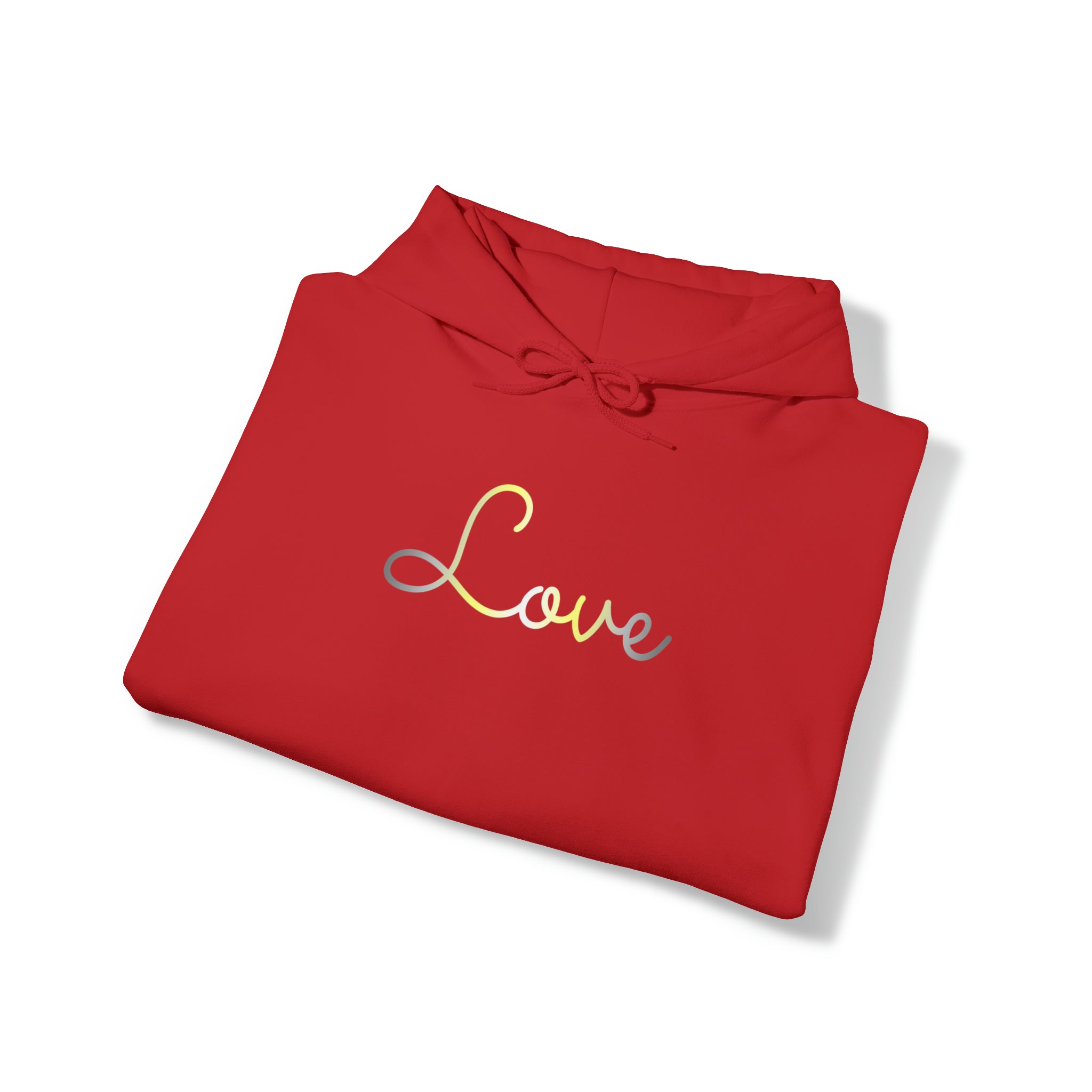 Demigender Love Script Hoodie: Subtly Elegant Pride Sweatshirt