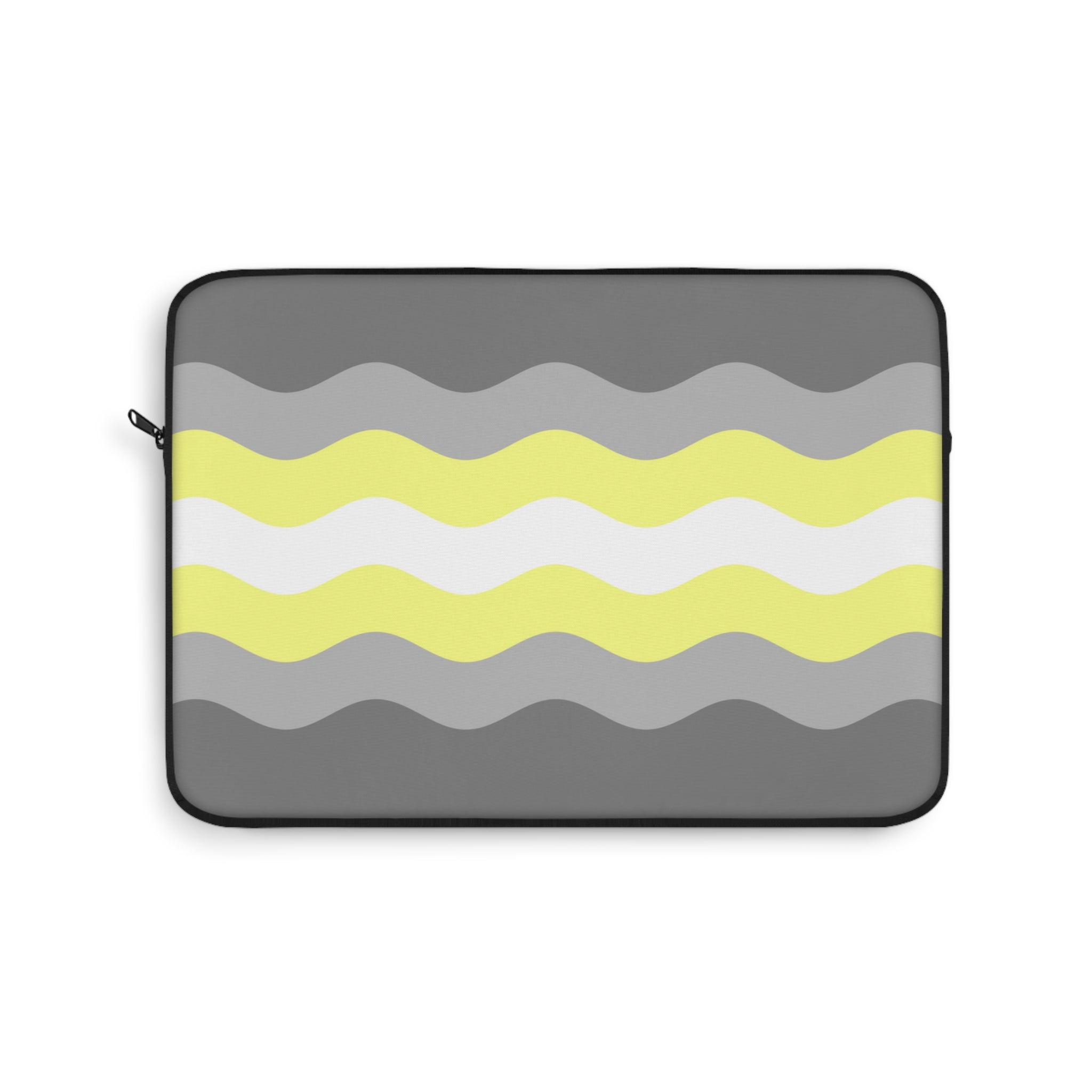 Demigender Pride Flag Laptop Sleeve: Ripple Print Protective Case