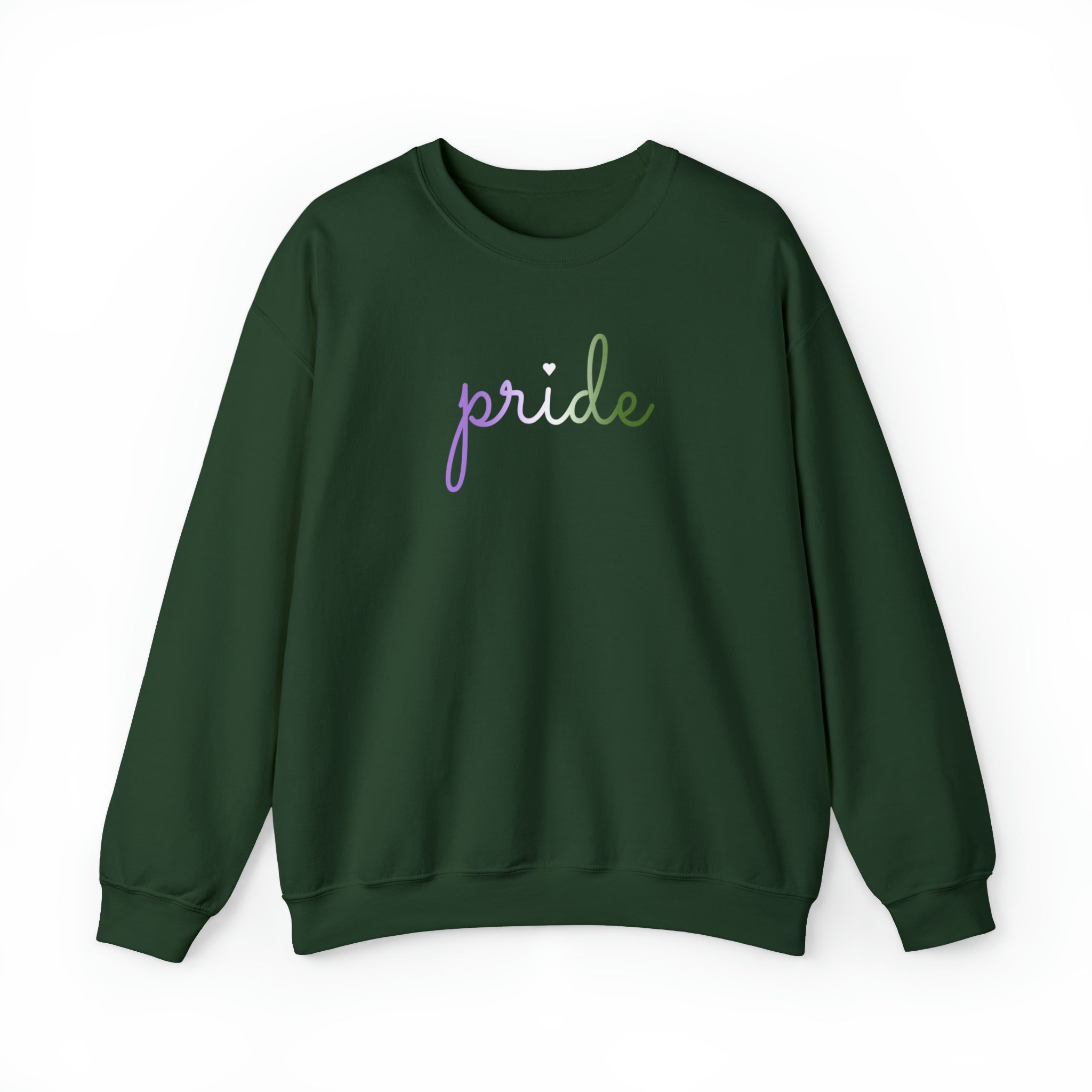 Genderqueer Pride Sweater: Flowing Cursive 'Pride' in Gradient Hues