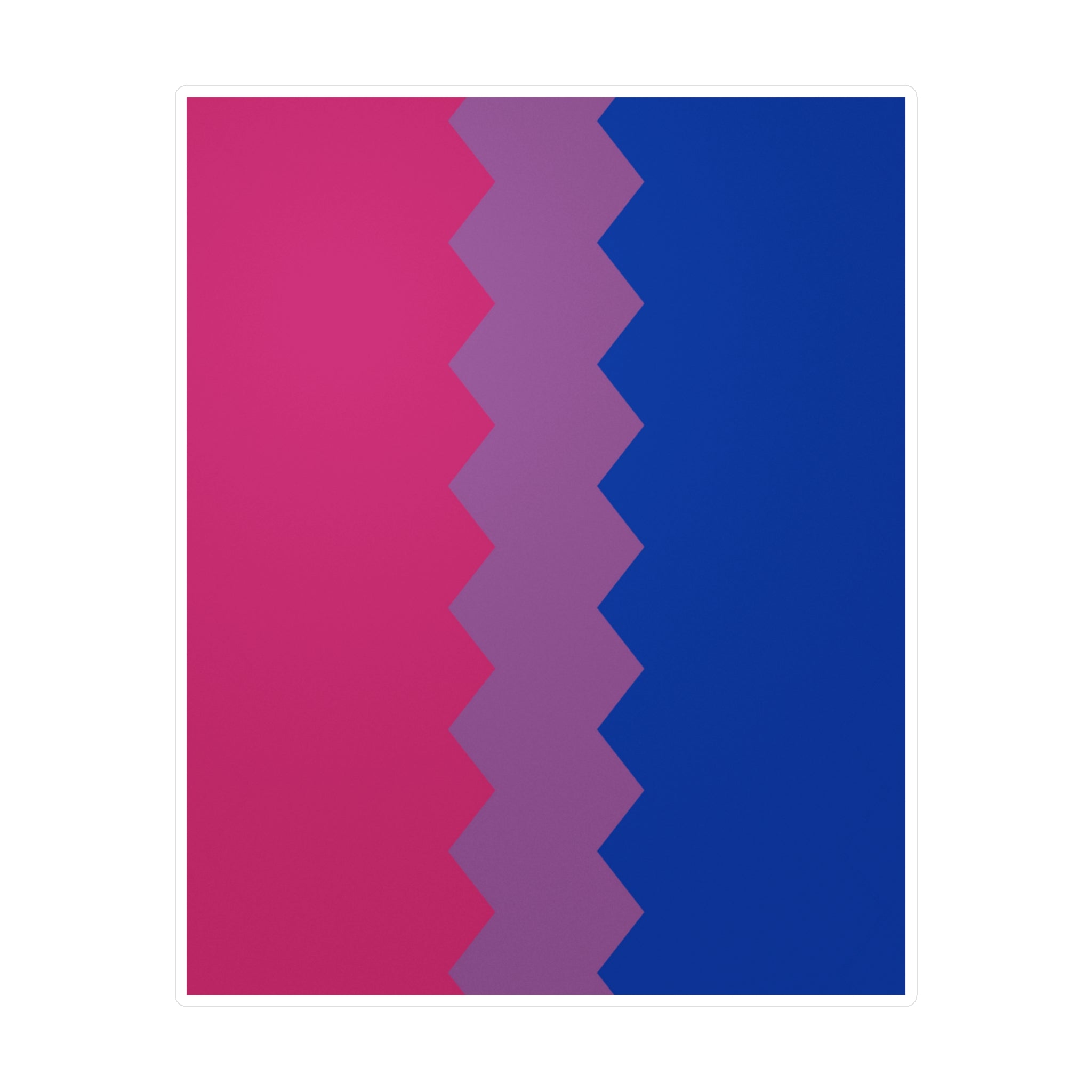 Bisexual Flag Wavey Decal: Sharp Pride Sticker
