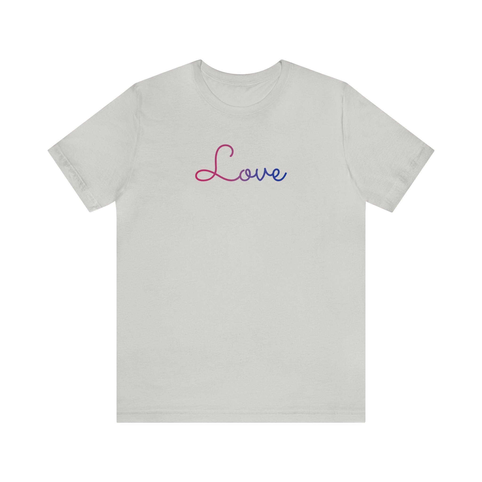 Bisexual Love Script Tee: Subtly Elegant Pride T-Shirt