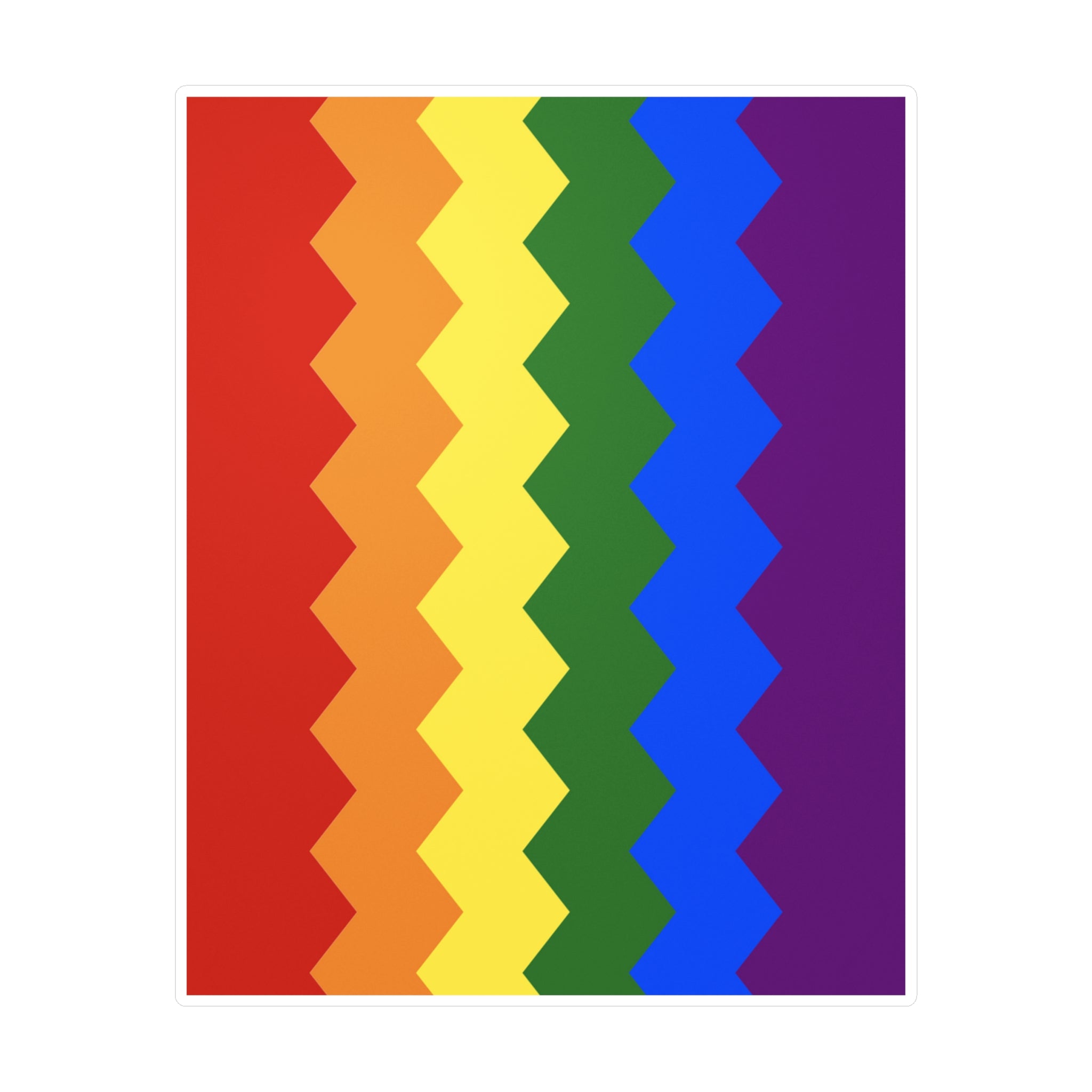 Pride Flag Wavey Decal: Sharp Pride Sticker